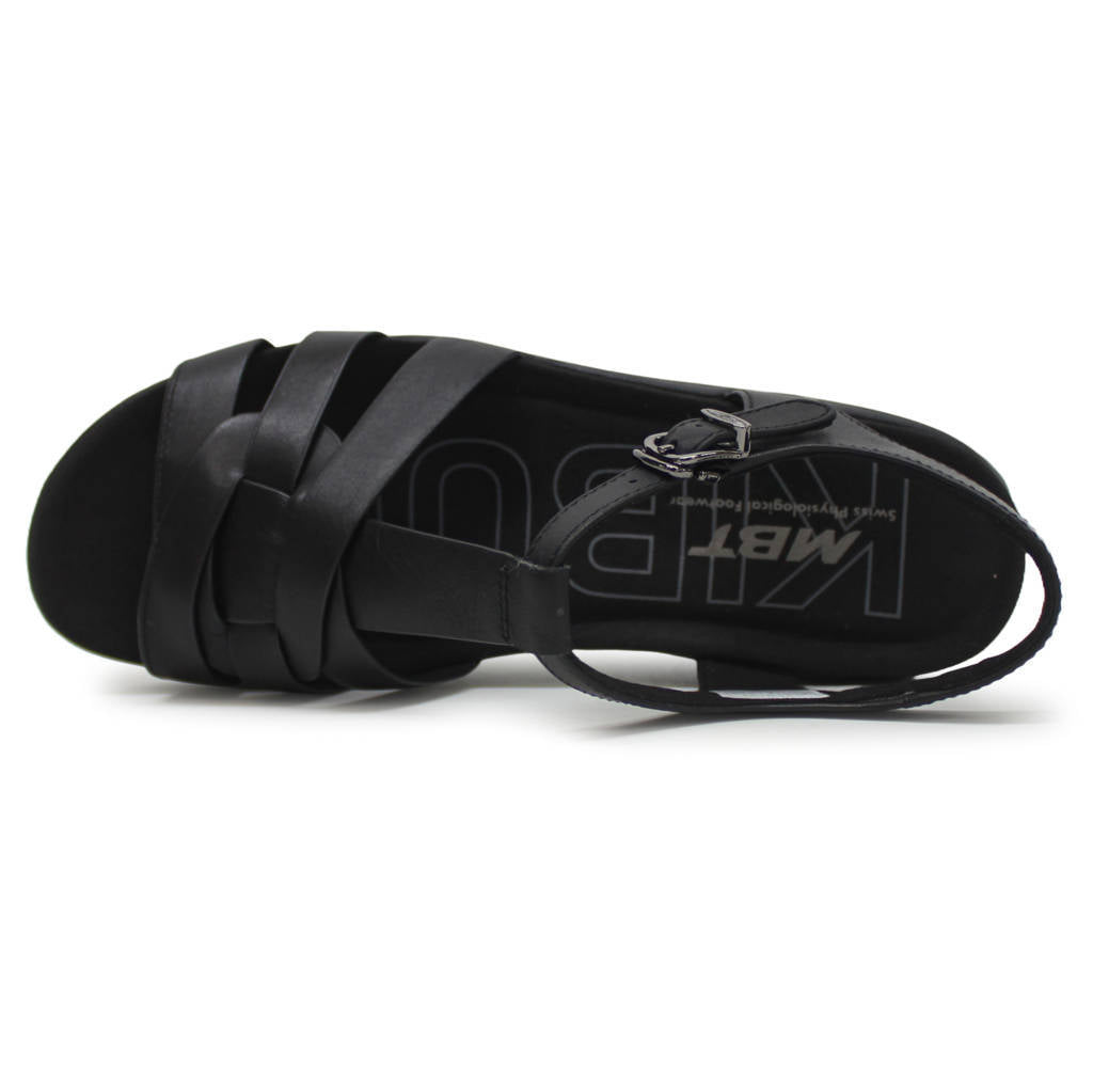 MBT Kiyo Soft Leather Womens Sandals#color_black black