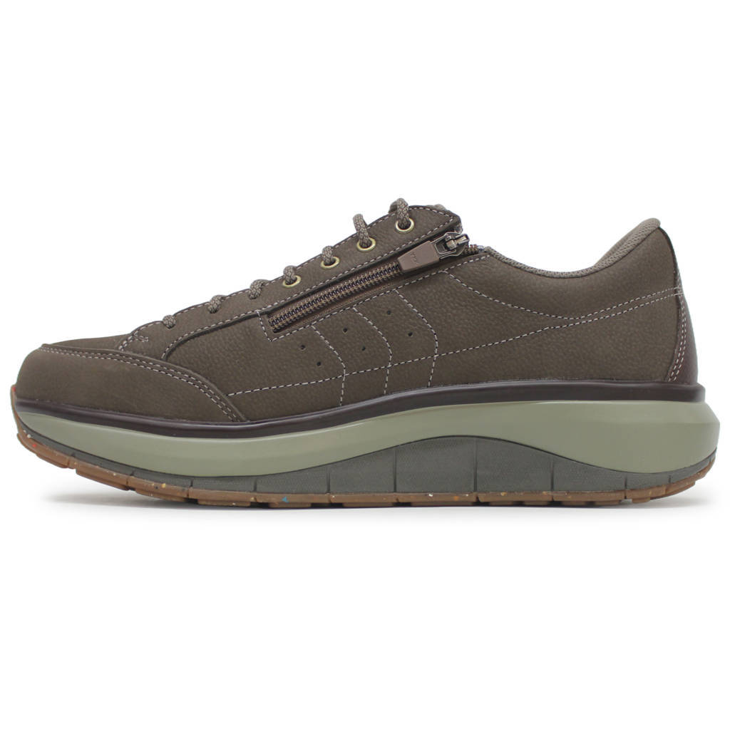 Joya Moscow Zip Leather Mens Trainers#color_brown