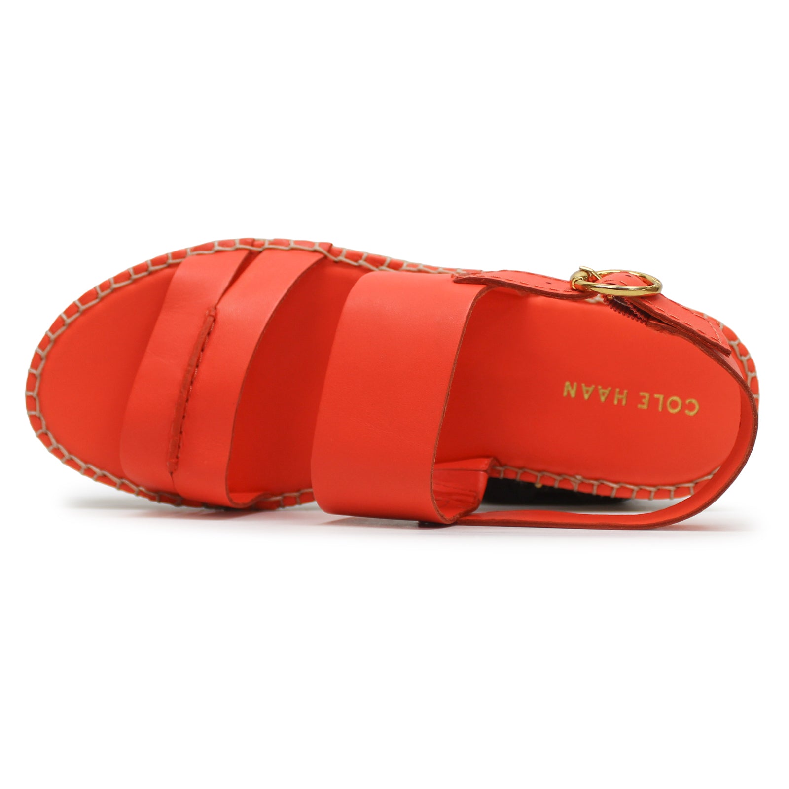 Cole Haan Cloudfeel Tilden Leather Womens Sandals#color_nasturtium