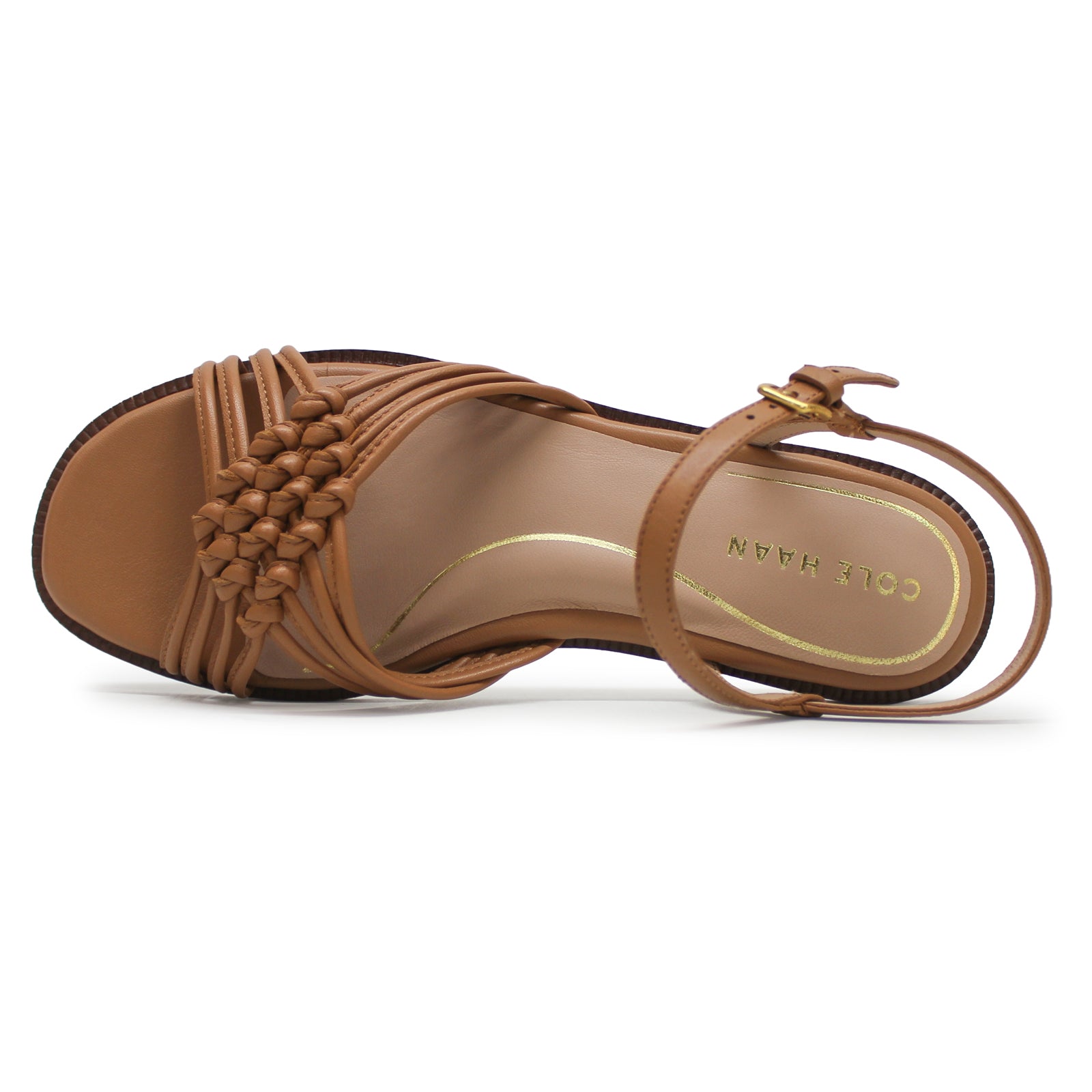 Cole Haan Jitney Knot Leather Womens Sandals#color_pecan