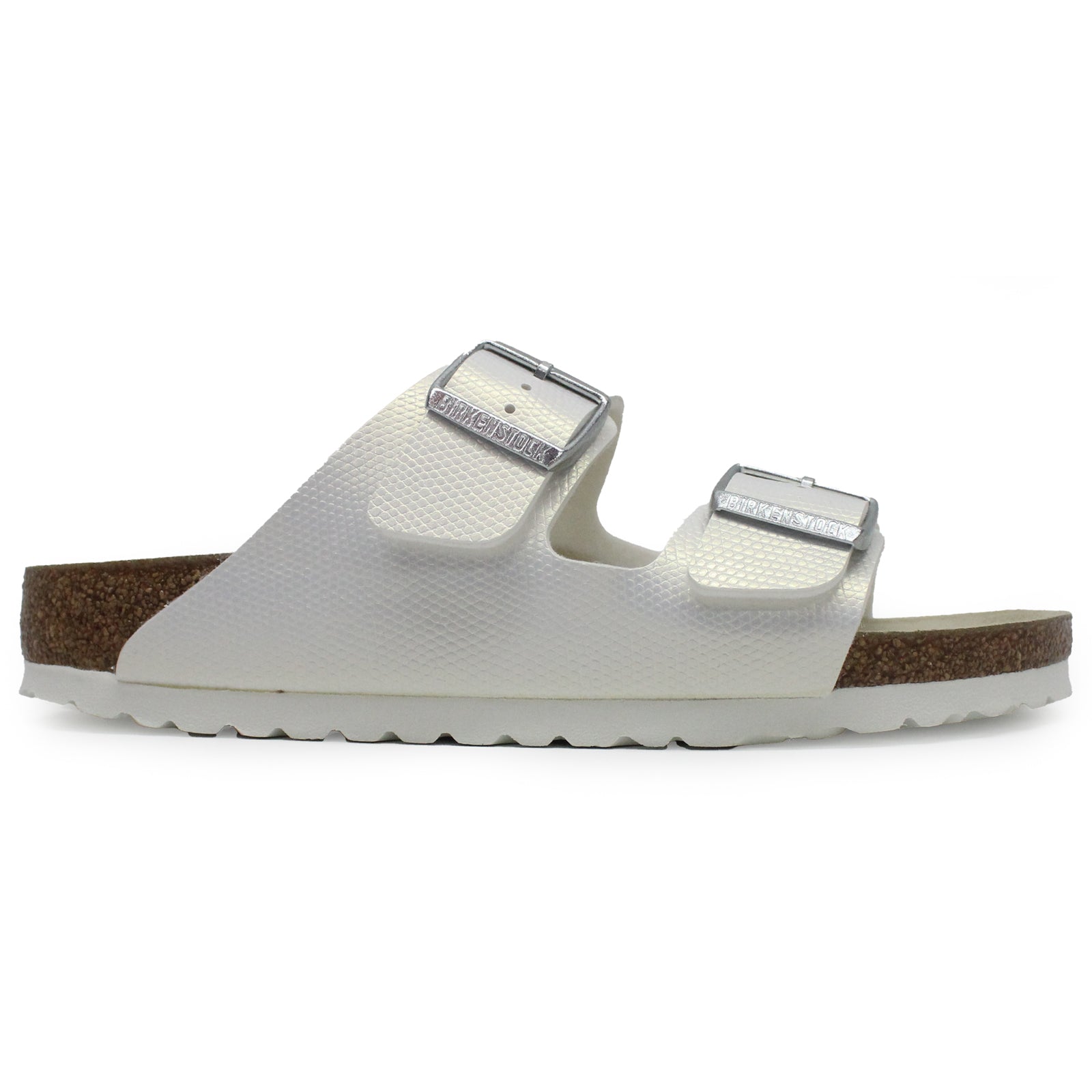 Birkenstock Arizona BS Birko-Flor Embossed Unisex Sandals#color_shiny lizard white