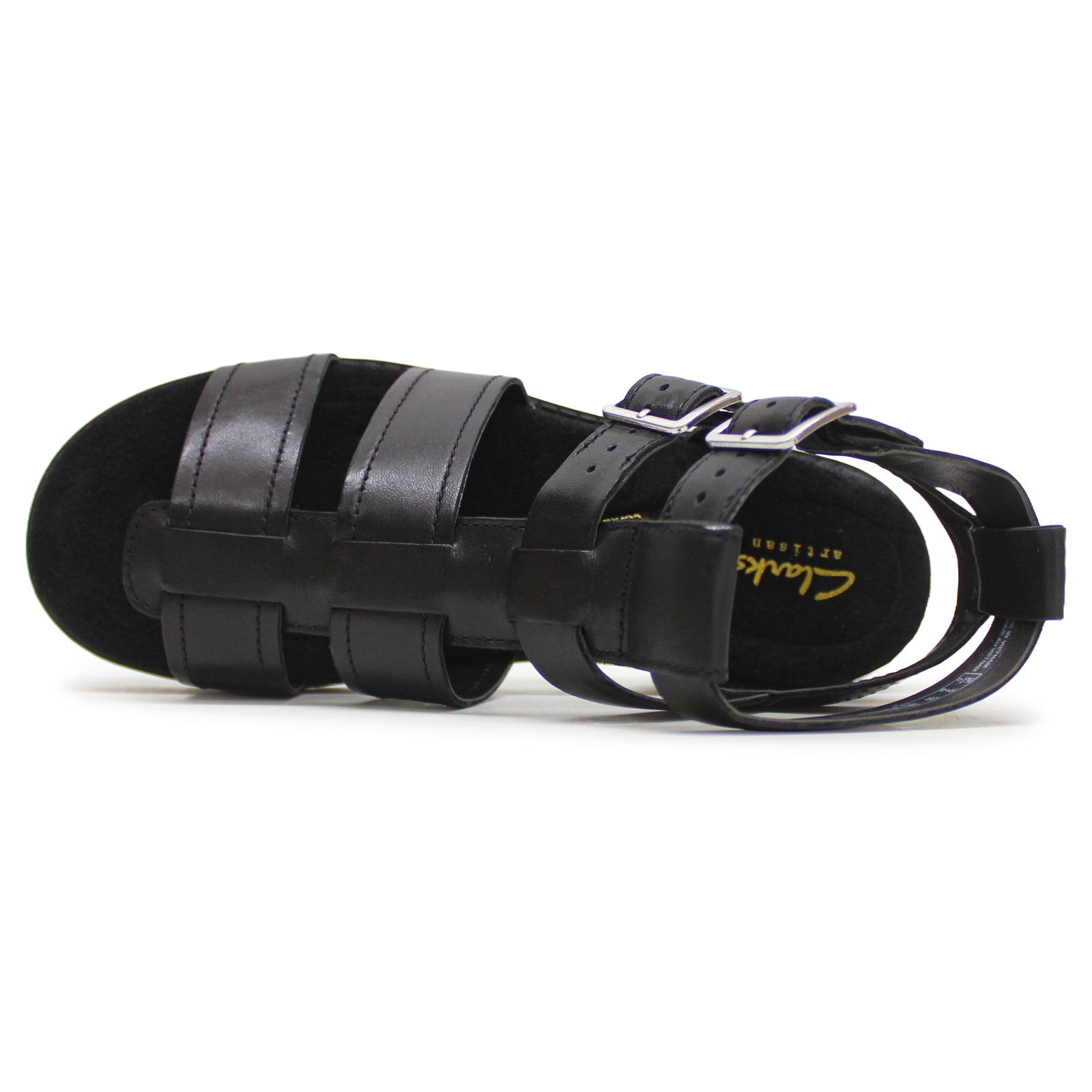 Clarks Orinoco Cove Leather Womens Sandals#color_black