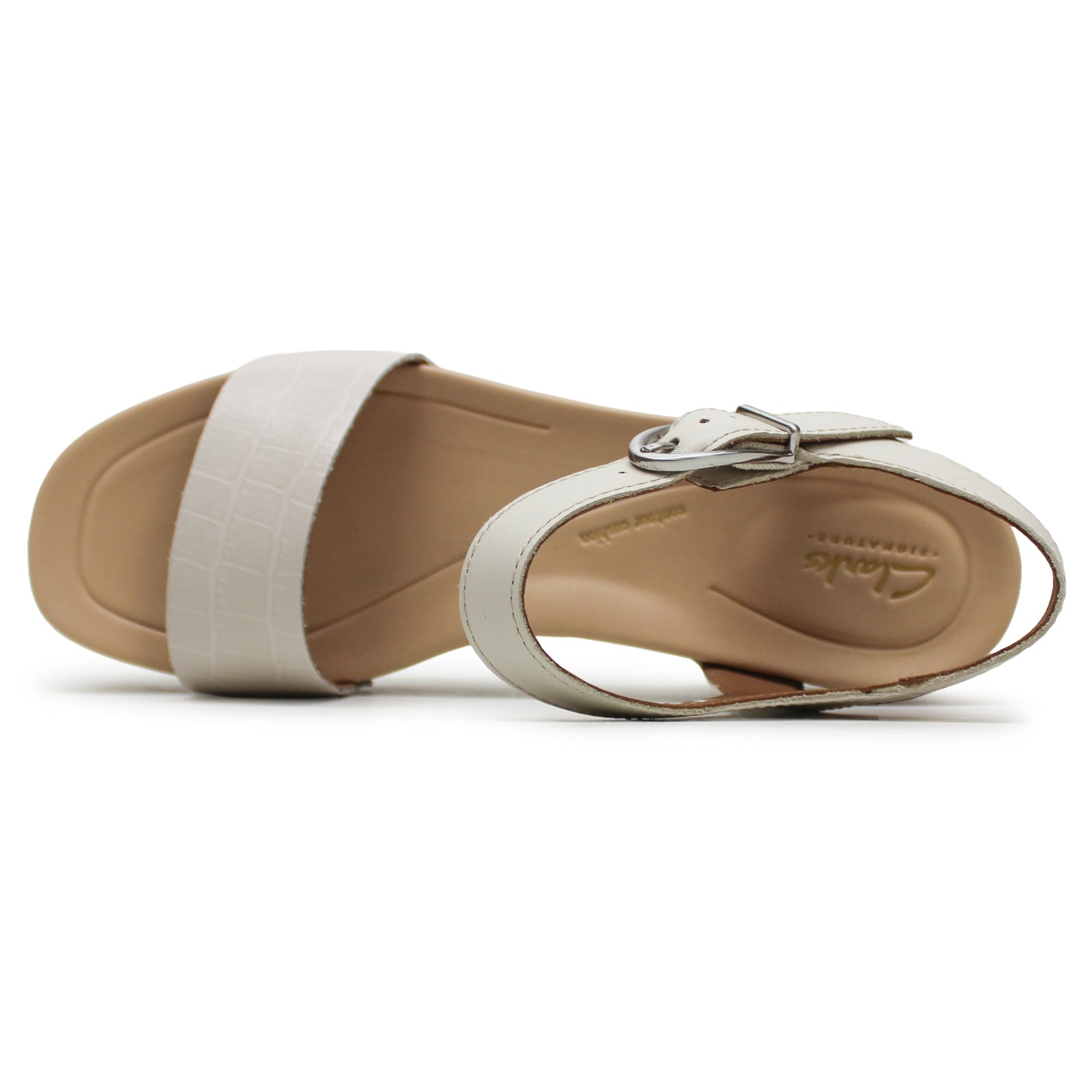 Clarks Sivanne Bay Leather Womens Sandals#color_ivory interest