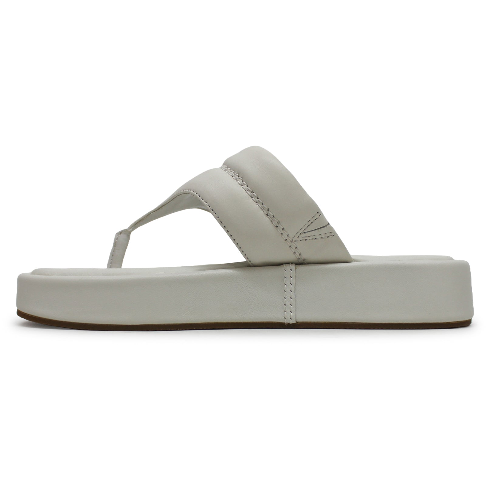 Clarks Alda Walk Leather Womens Sandals#color_off white
