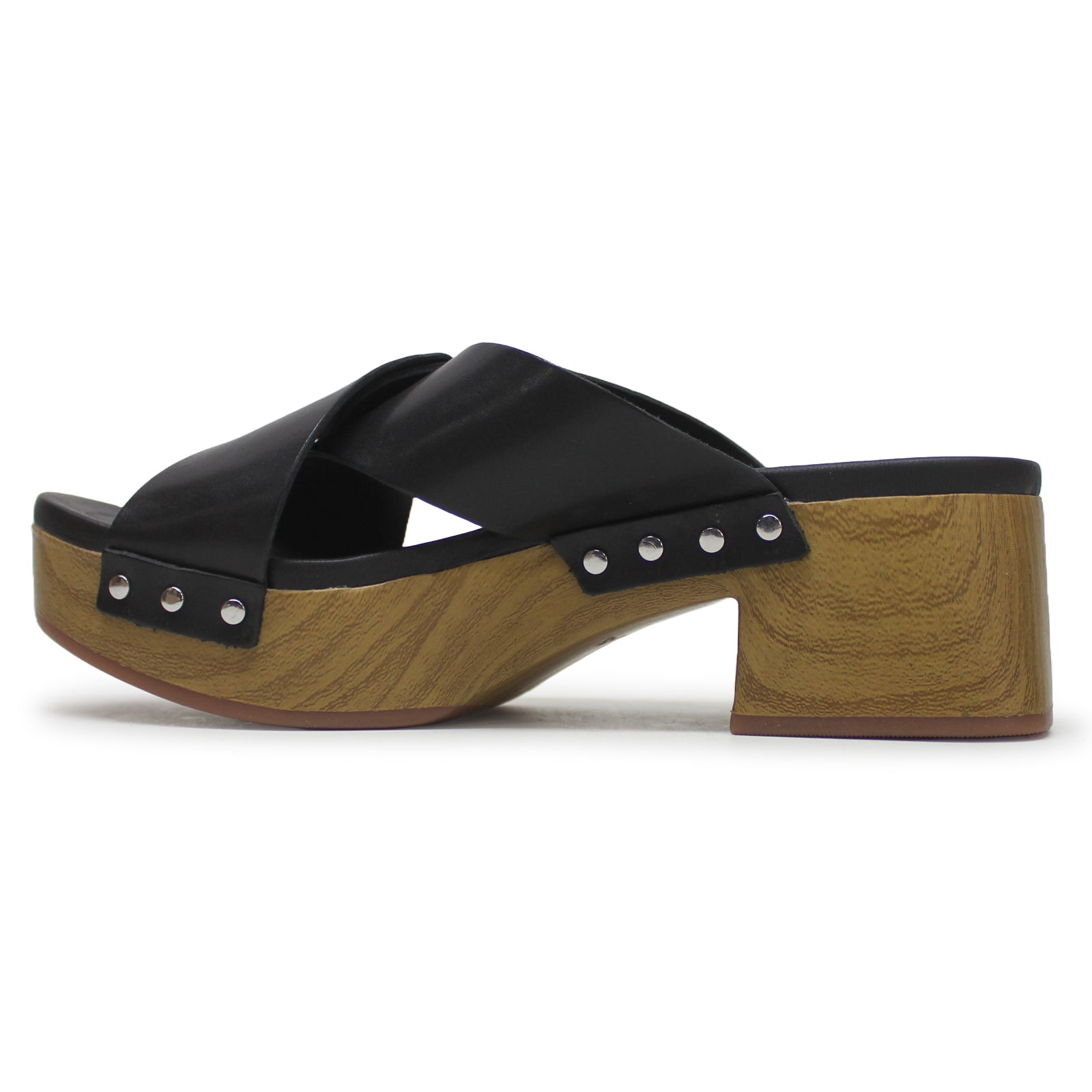 Clarks Sivanne Walk Leather Womens Sandals#color_black