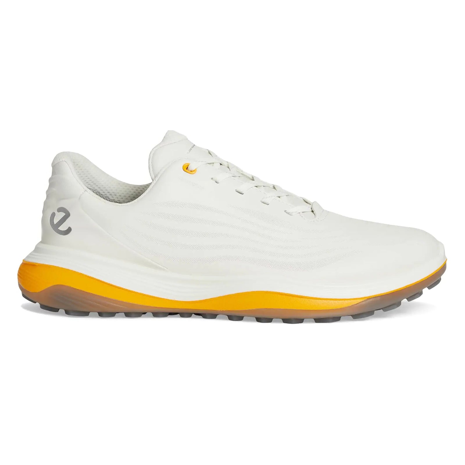 Ecco Golf LT1 Leather Mens Trainers#color_white sunrise