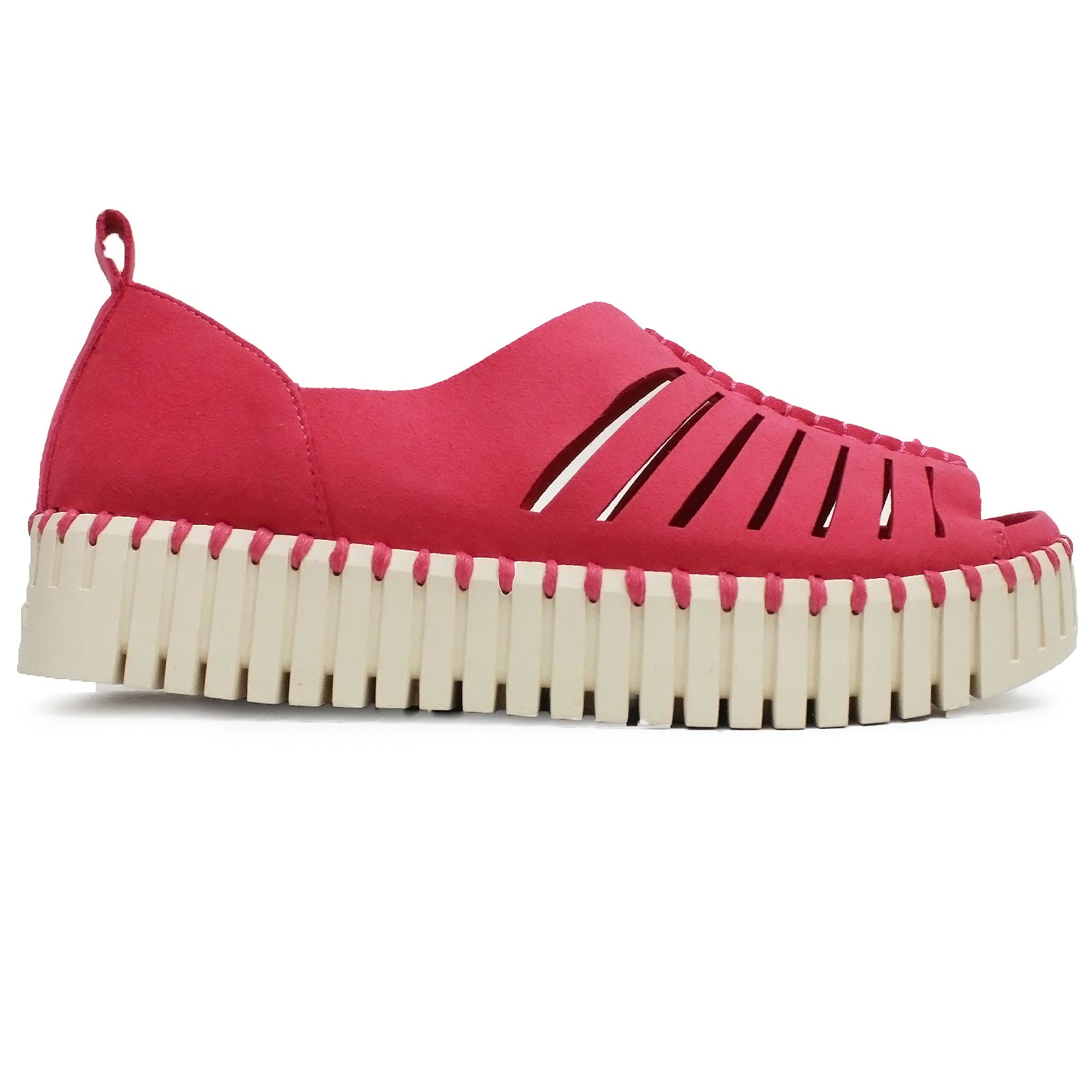 Ilse Jacobsen Tulip 9376 Textile Womens Sandals#color_viva magenta