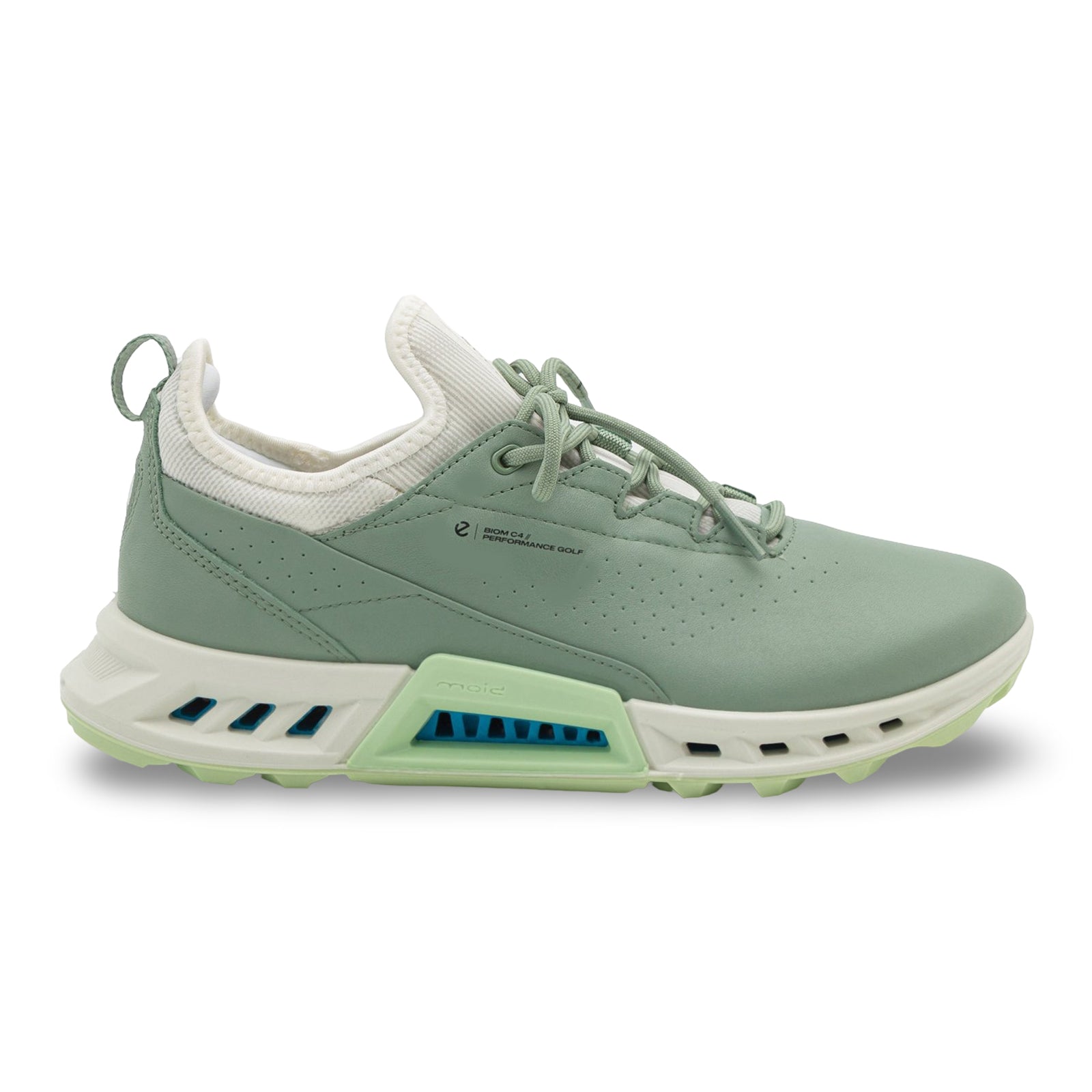 Ecco Golf Biom C4 Leather Textile Womens Trainers#color_sedum green