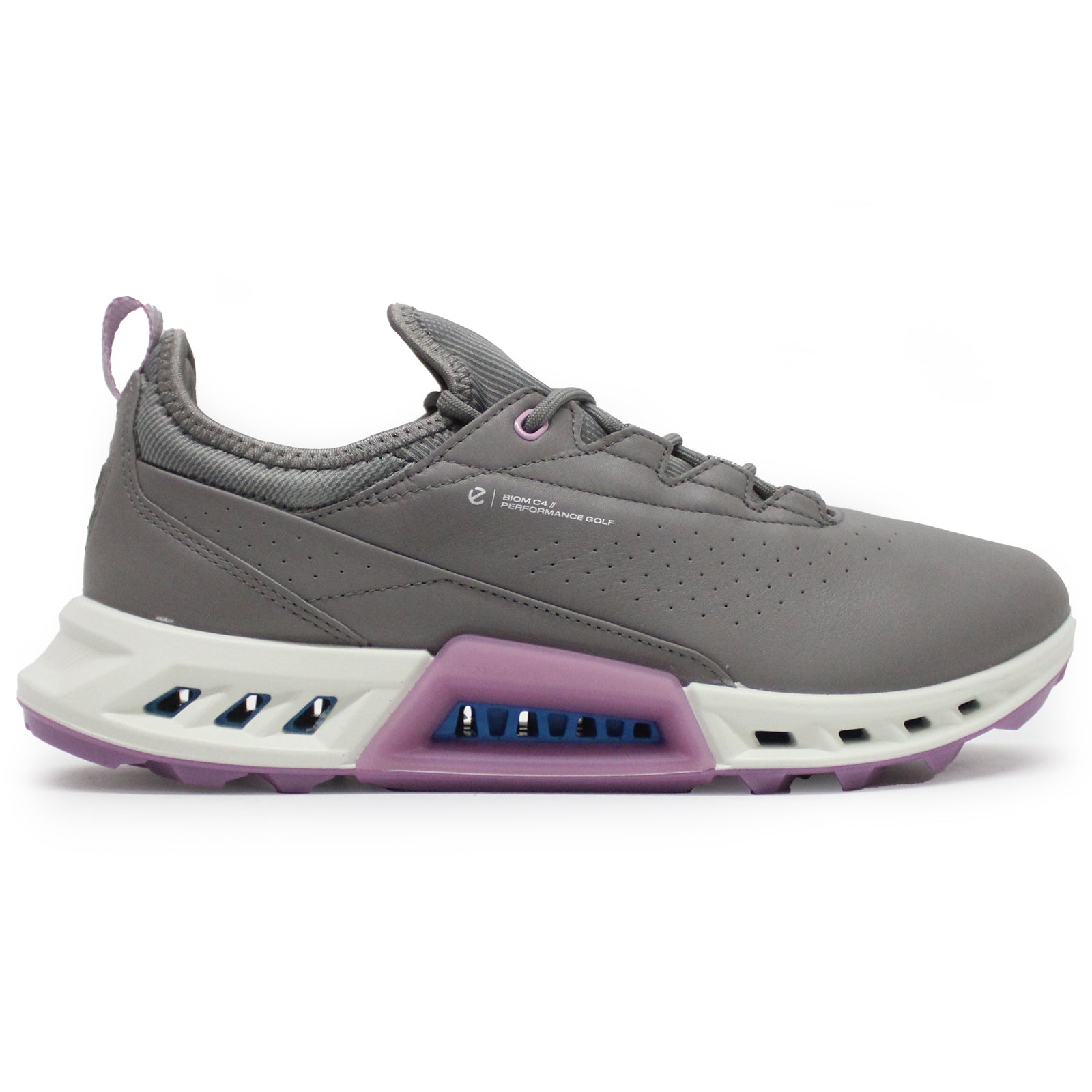Ecco Golf Biom C4 Leather Textile Womens Trainers#color_steel lavender mist