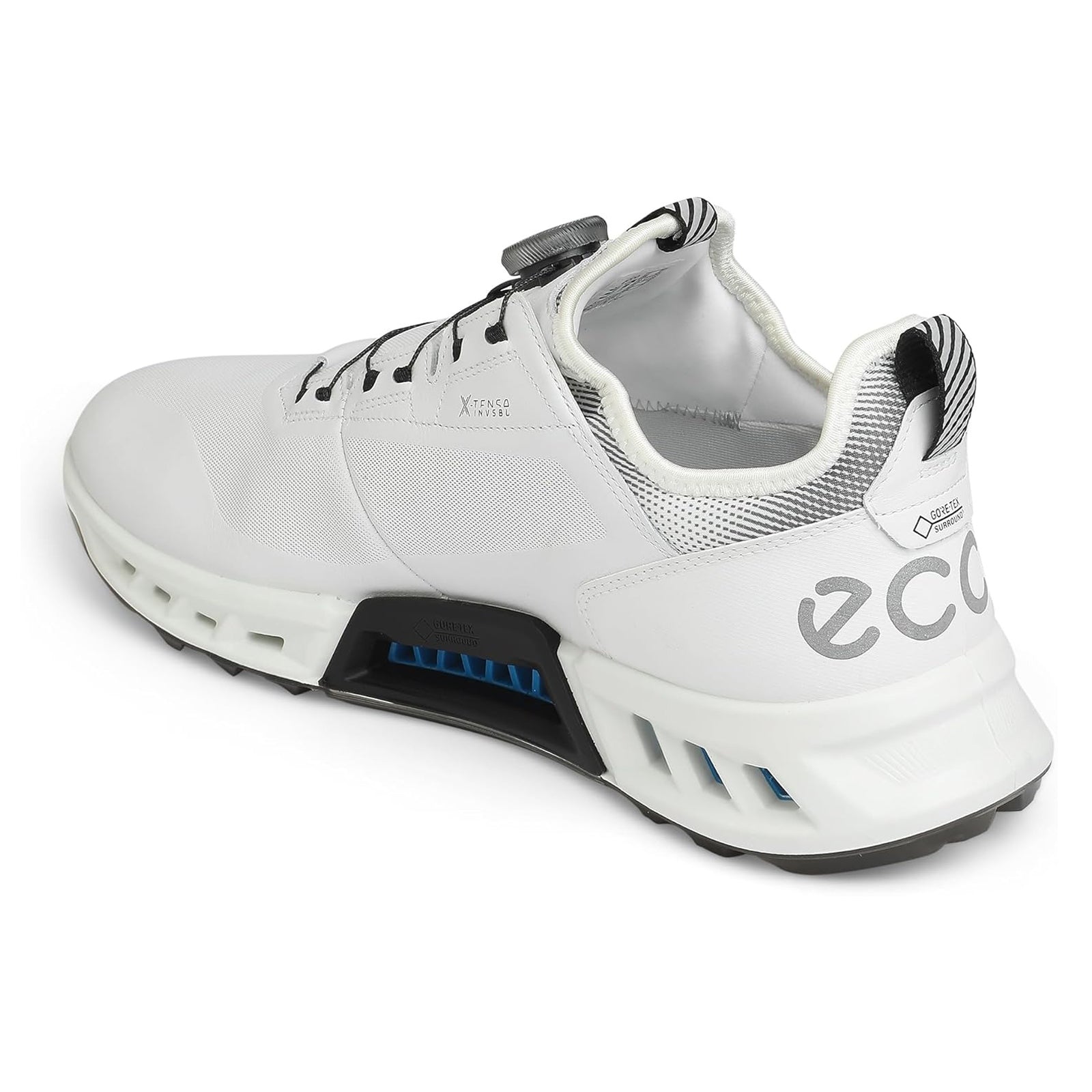 Ecco Golf Biom C4 130424 Leather Textile Mens Trainers#color_white black