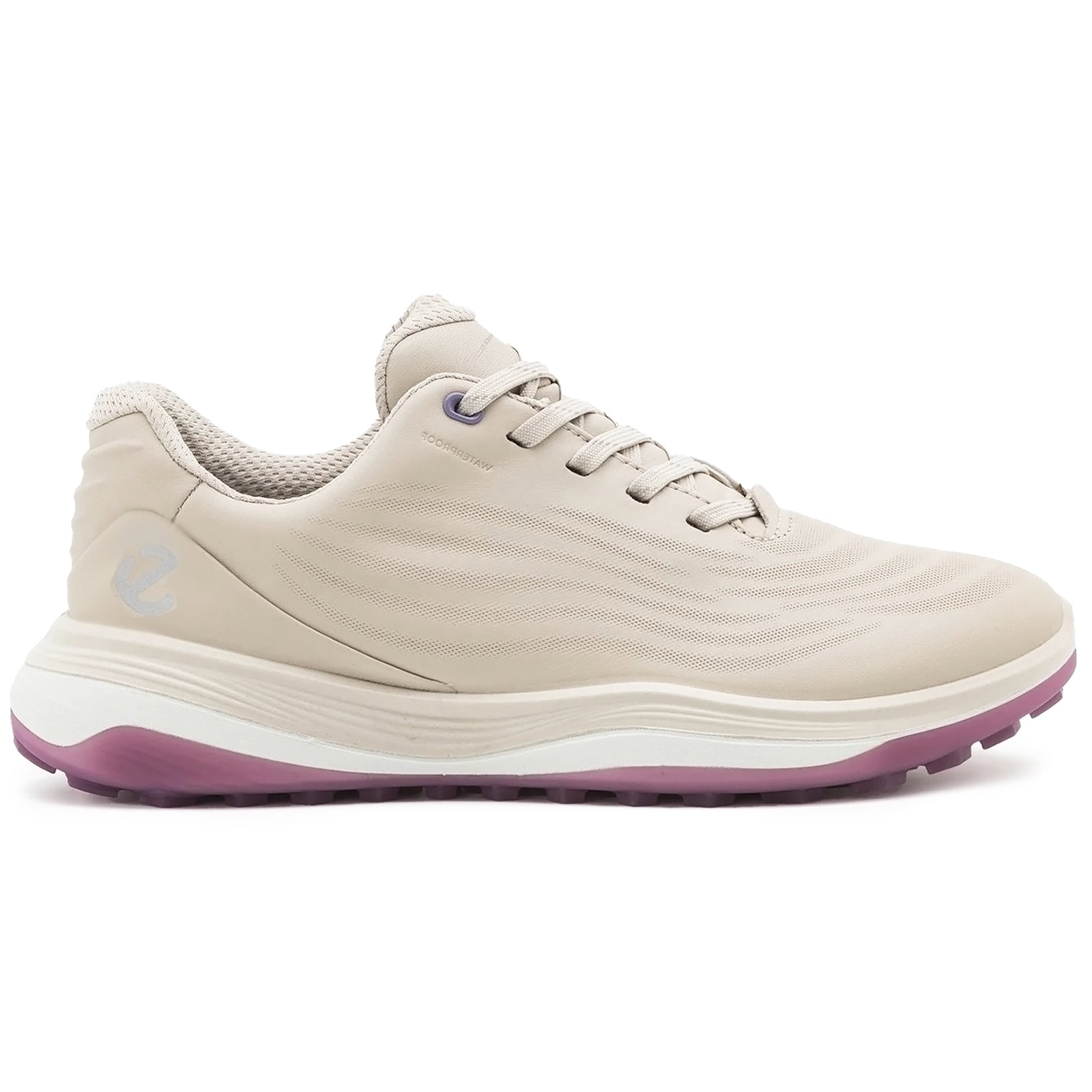 Ecco Golf LT1 Leather Womens Trainers#color_gravel