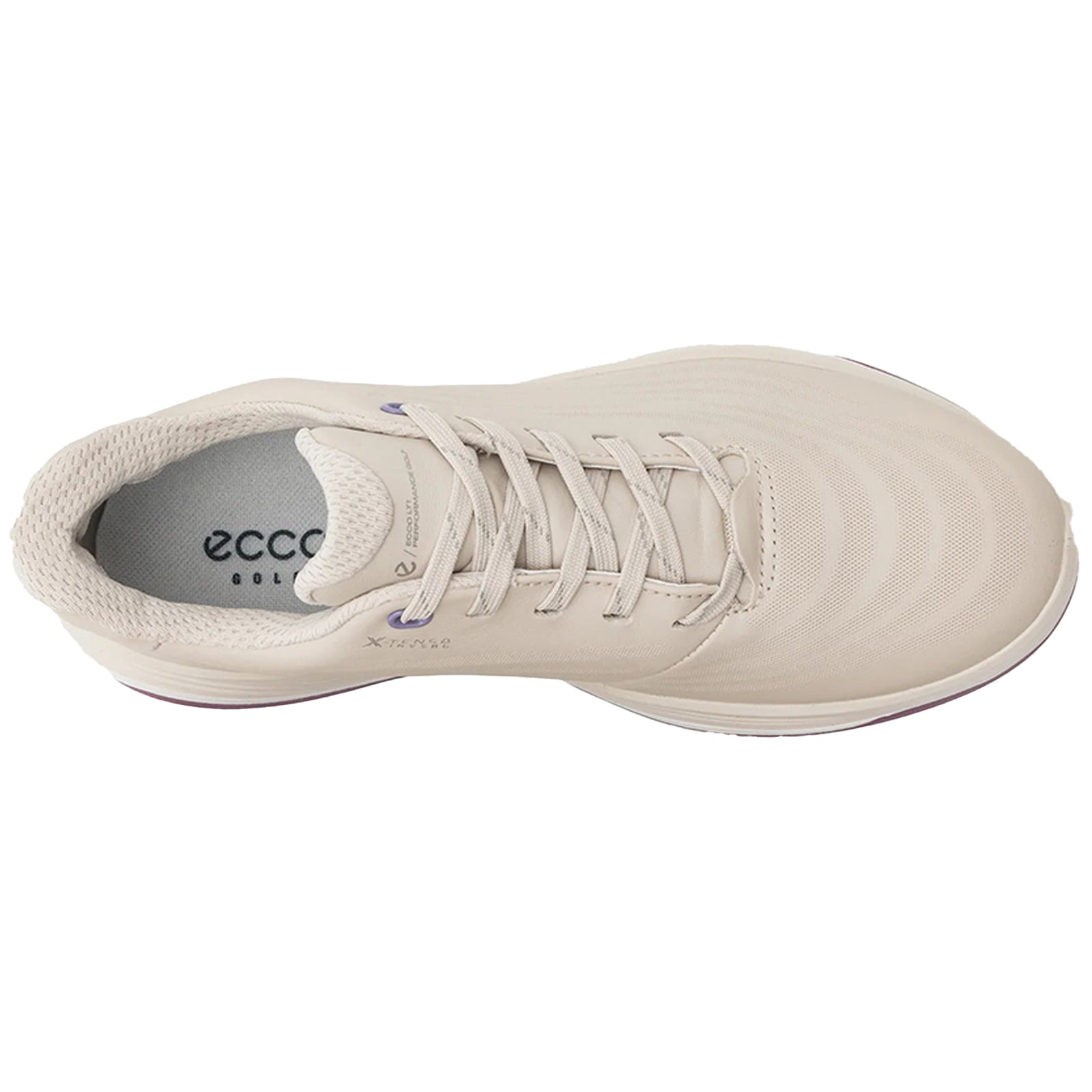 Ecco Golf LT1 Leather Womens Trainers#color_gravel