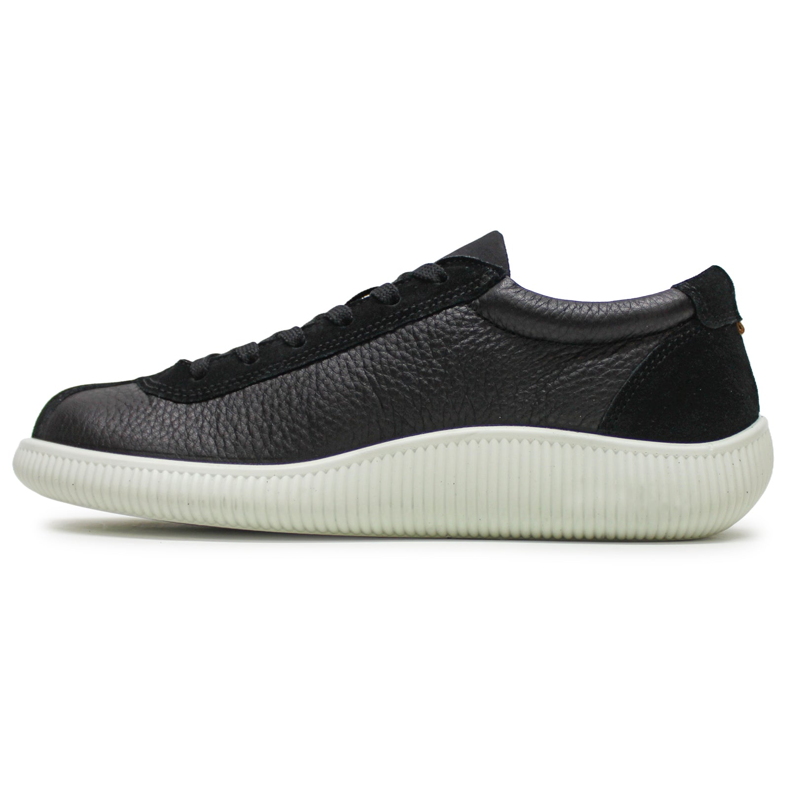 Ecco Soft Zero Leather Mens Trainers#color_black
