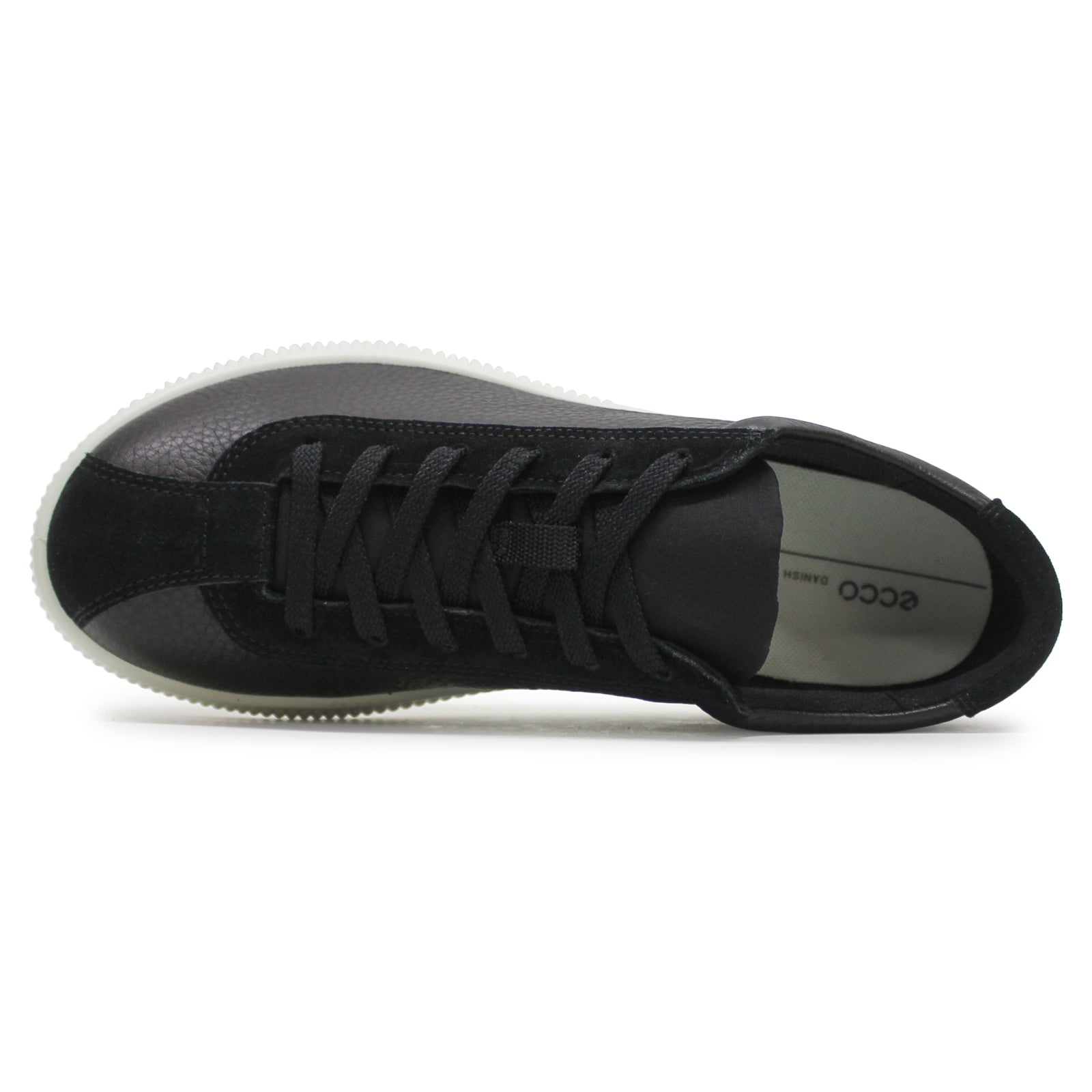 Ecco Soft Zero Leather Mens Trainers#color_black