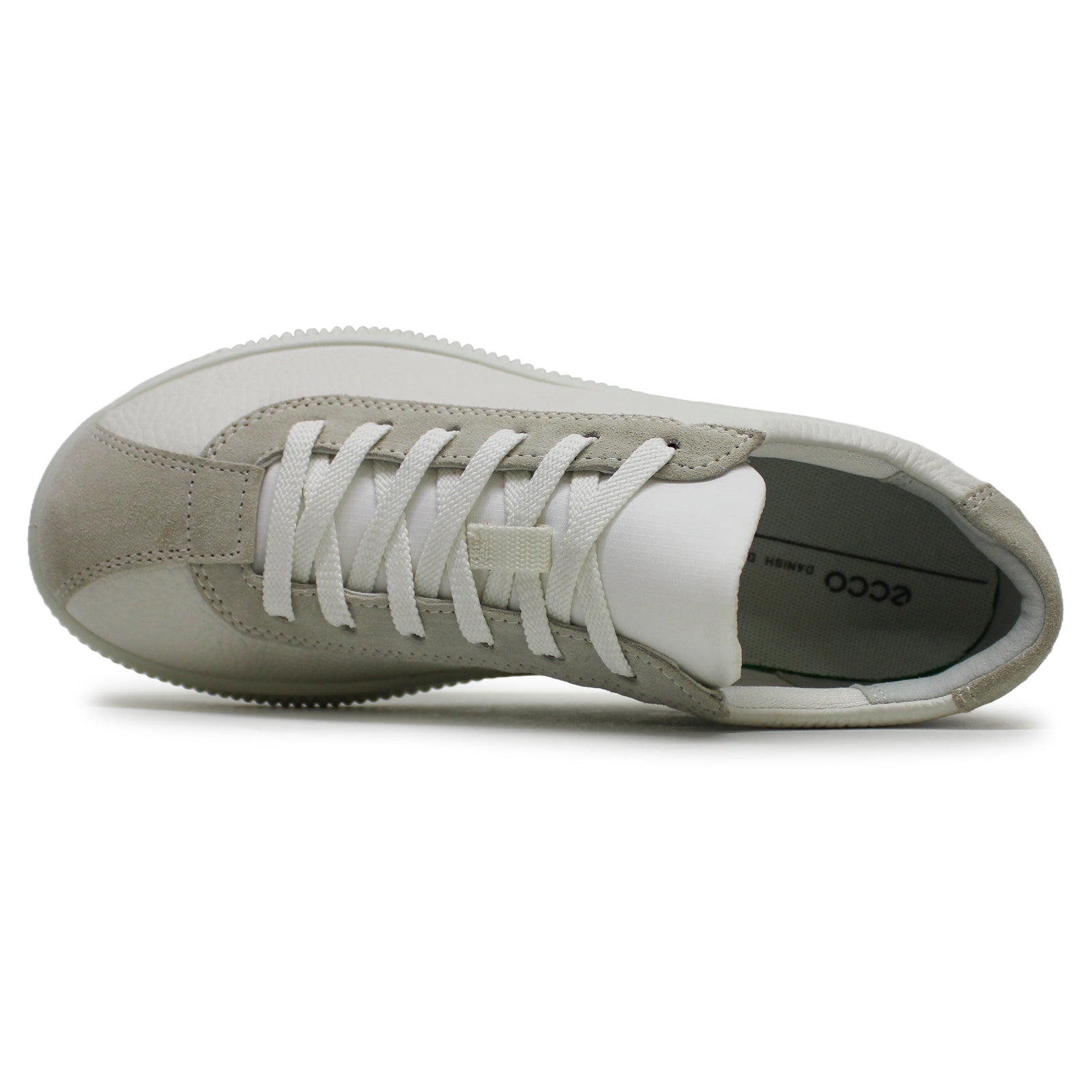 Ecco Soft Zero Leather Womens Trainers#color_white shadow white