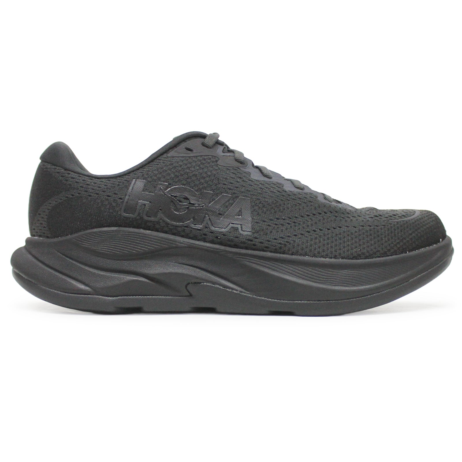 Hoka Rincon 4 1155130-BBLC Synthetic Textile Mens Trainers - Black Black - 8#color_black black