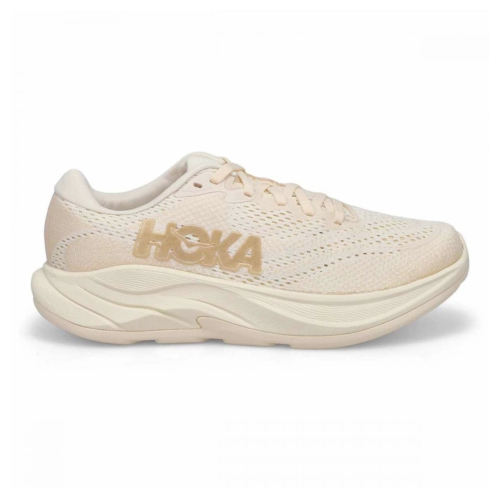 Hoka Rincon 4 Synthetic Textile Womens Trainers#color_vanilla birch