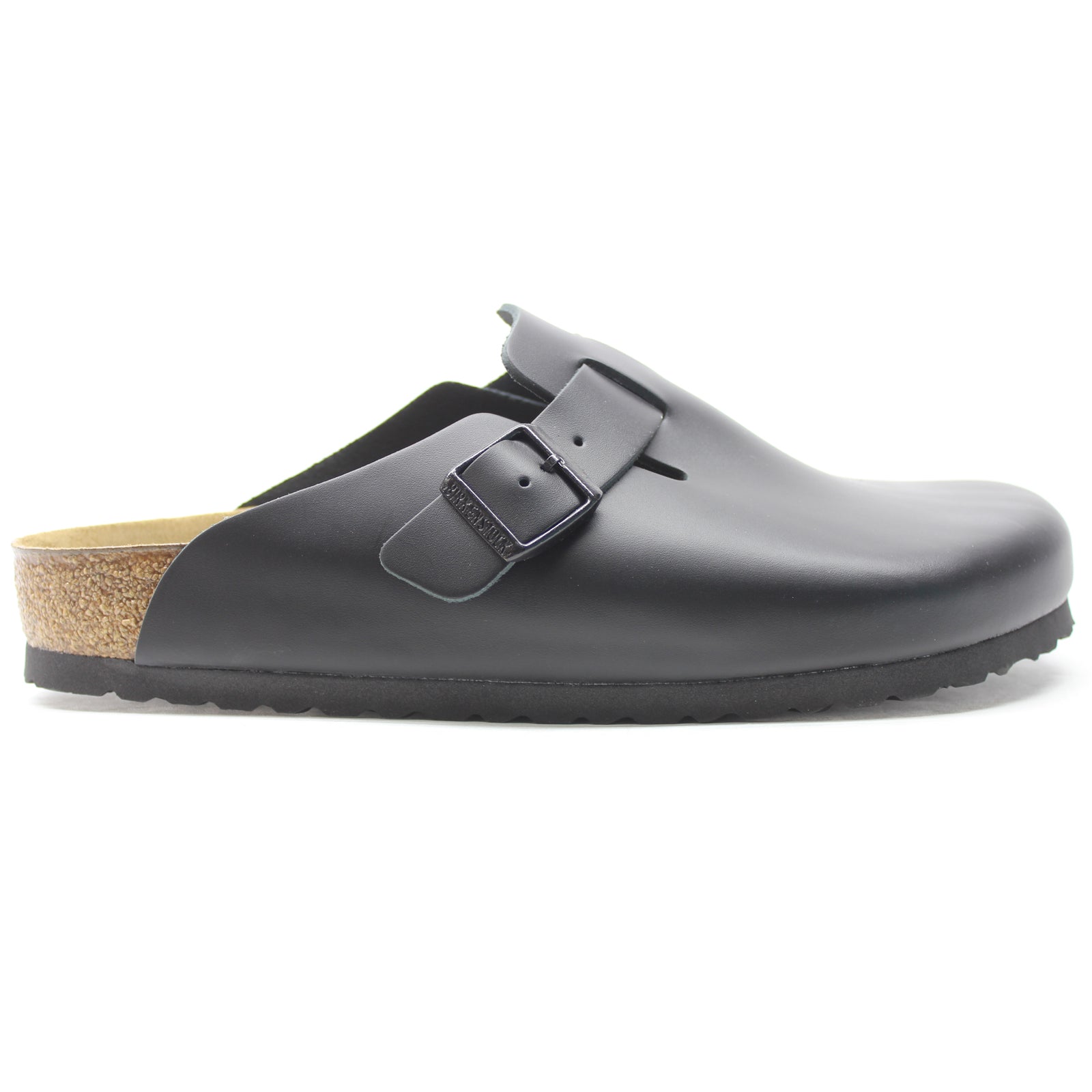 Birkenstock Boston Leather Unisex Sandals#color_black