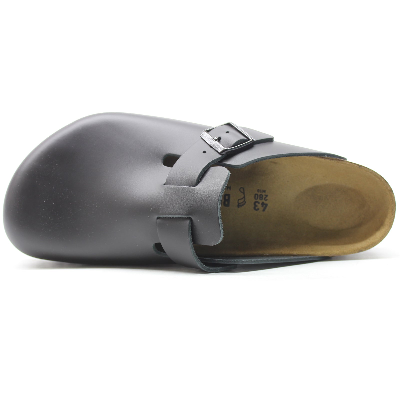 Birkenstock Boston Leather Unisex Sandals#color_black