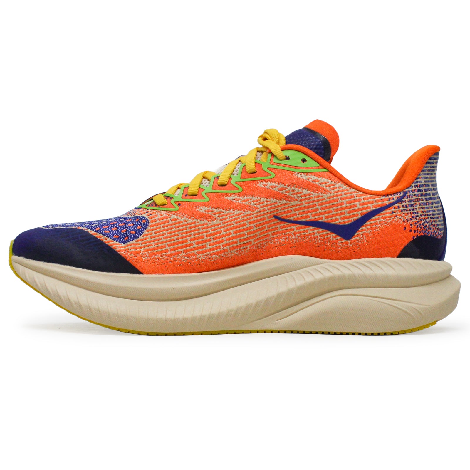 Hoka Mach 6 Textile Synthetic Youth Running Shoes#color_ultramarine electric tangerine