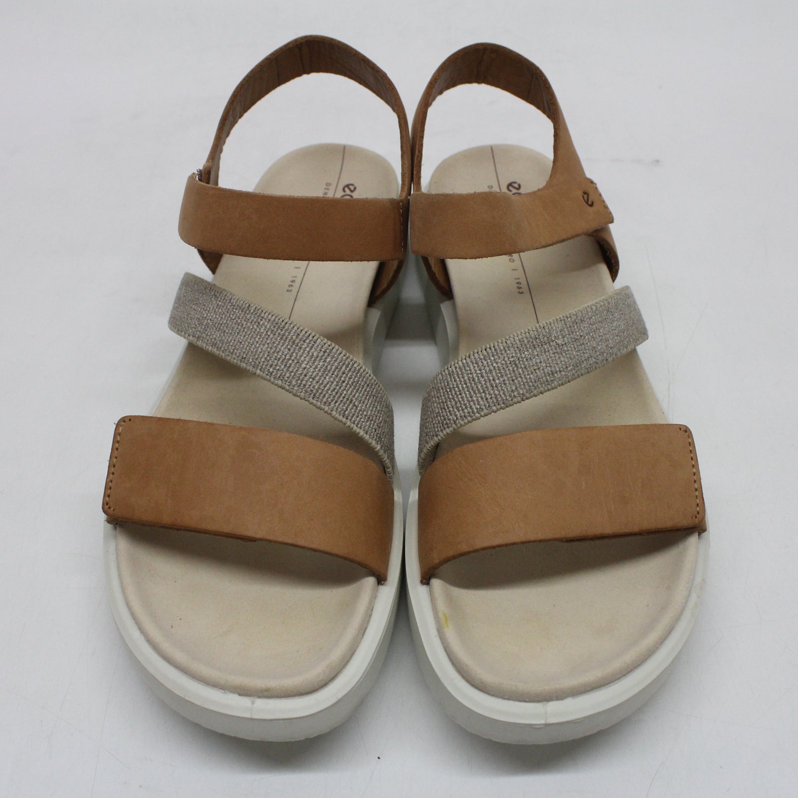 Ecco Flowt 273713 273713-02021 Leather Textile Womens Sandals - Lion - 40#color_lion