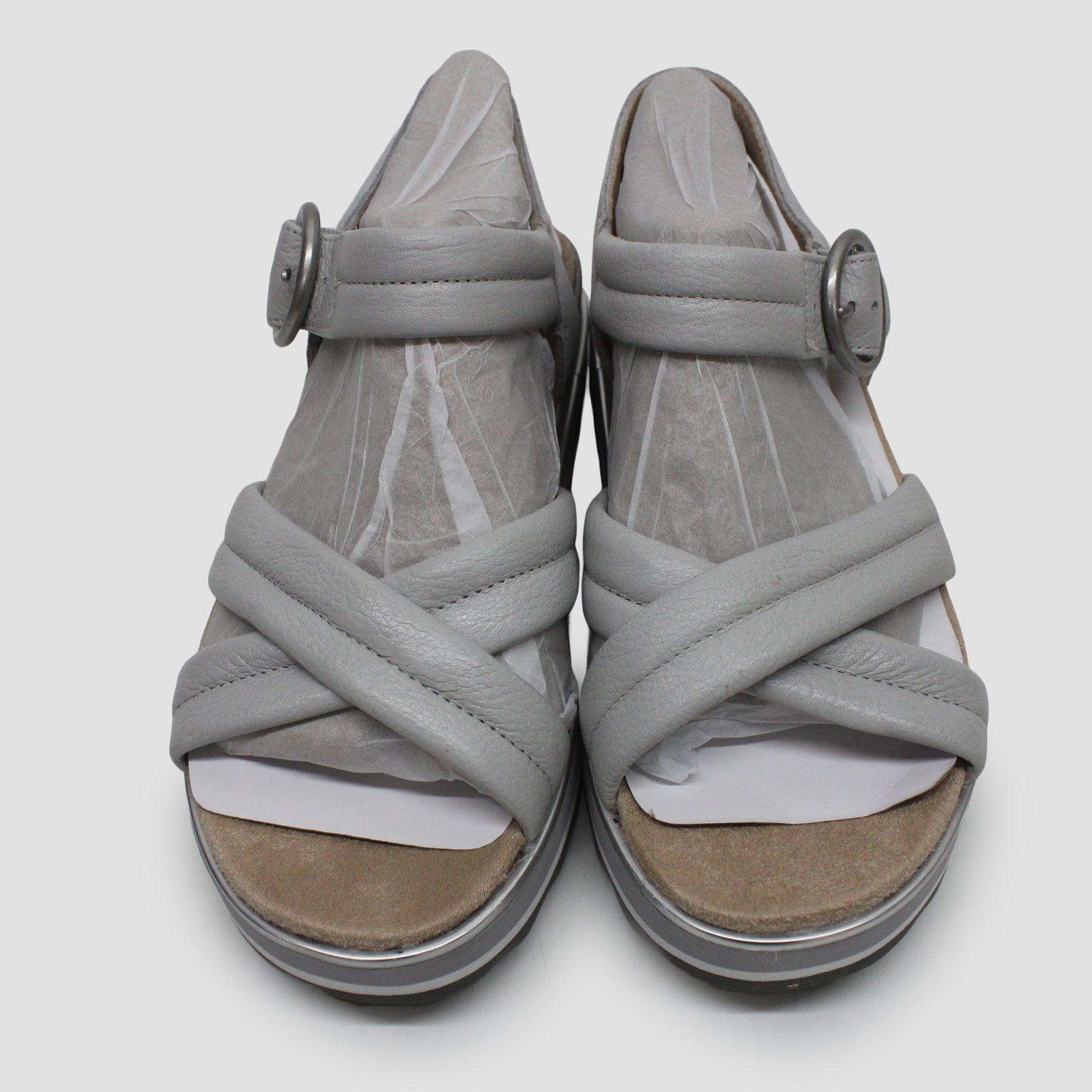 Vionic Reyna I4743L1020 Suede Leather Womens Sandals - Vapor - 36.5#color_vapor