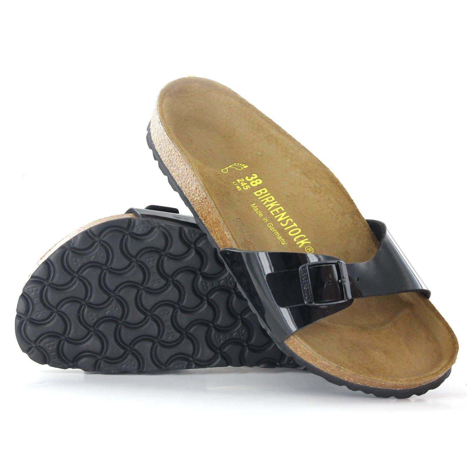 Birkenstock Madrid Black Patent Womens Sandals#color_black patent
