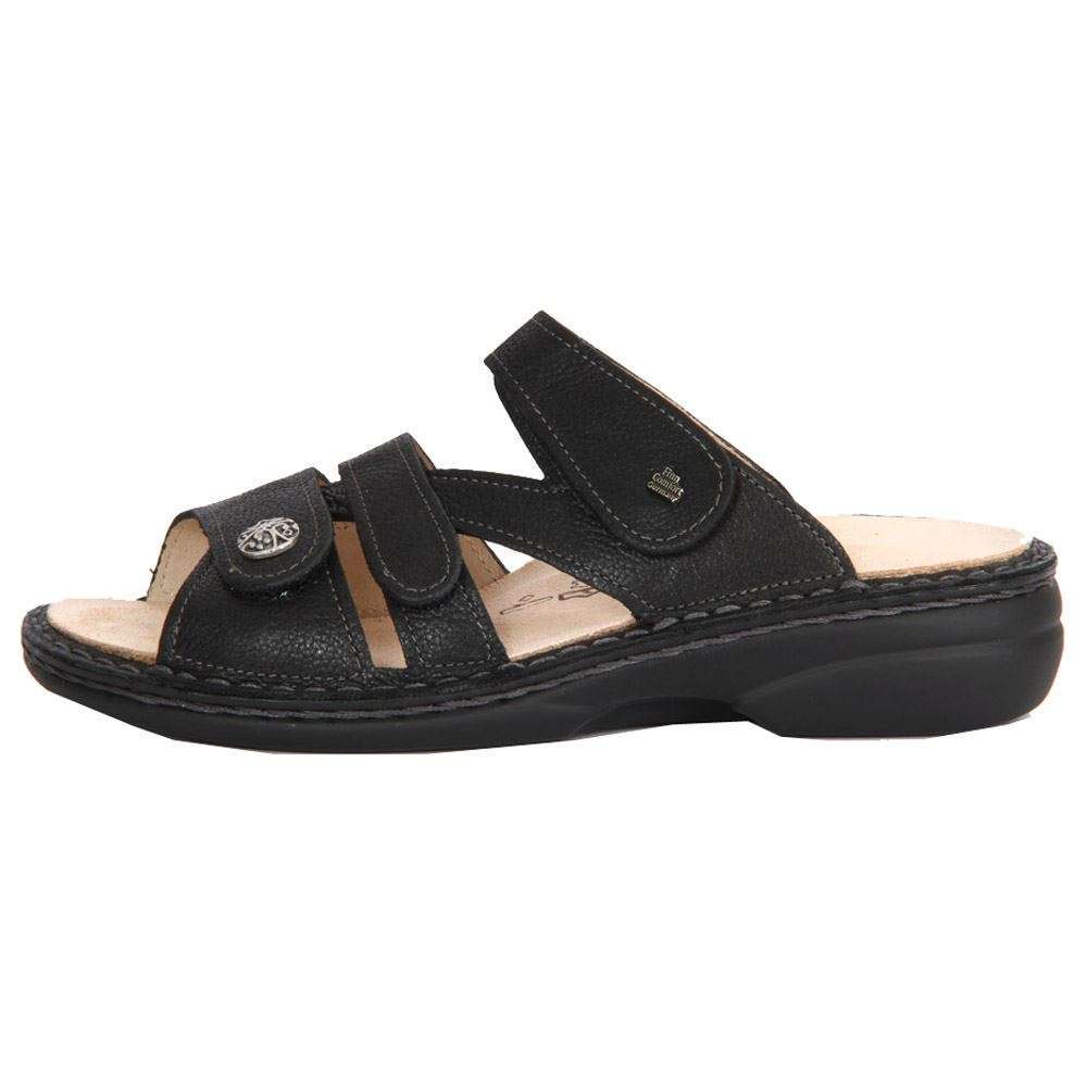 Finn Comfort Ventura Leather Women's Slip-On Sandals#color_black