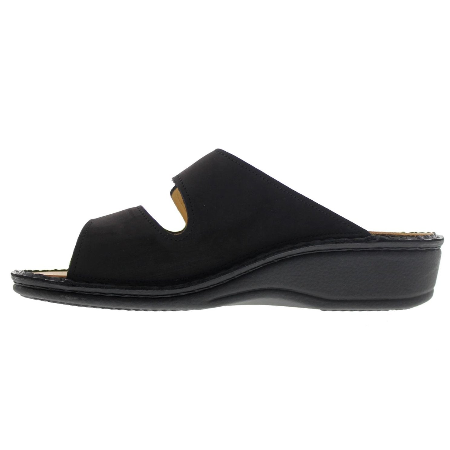 Finn Comfort Jamaica Leather Women's Slip-On Sandals#color_black
