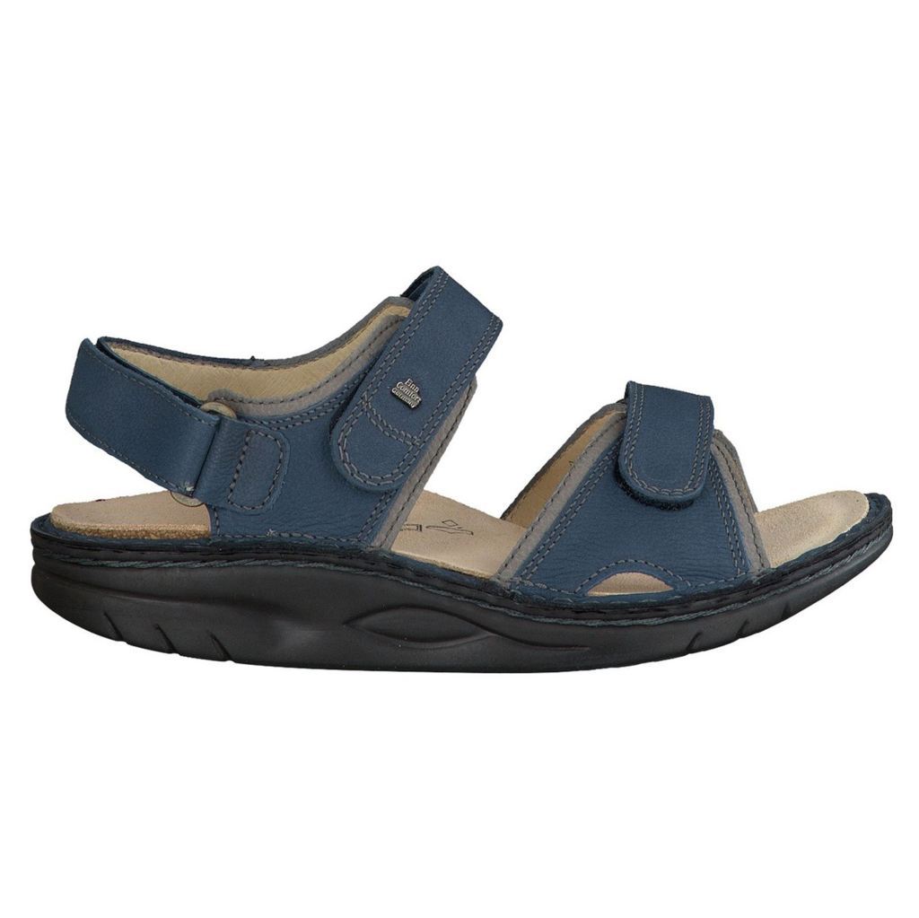 Finn Comfort Yuma Nubuck Leather Women's Casual Sandals#color_lake grey