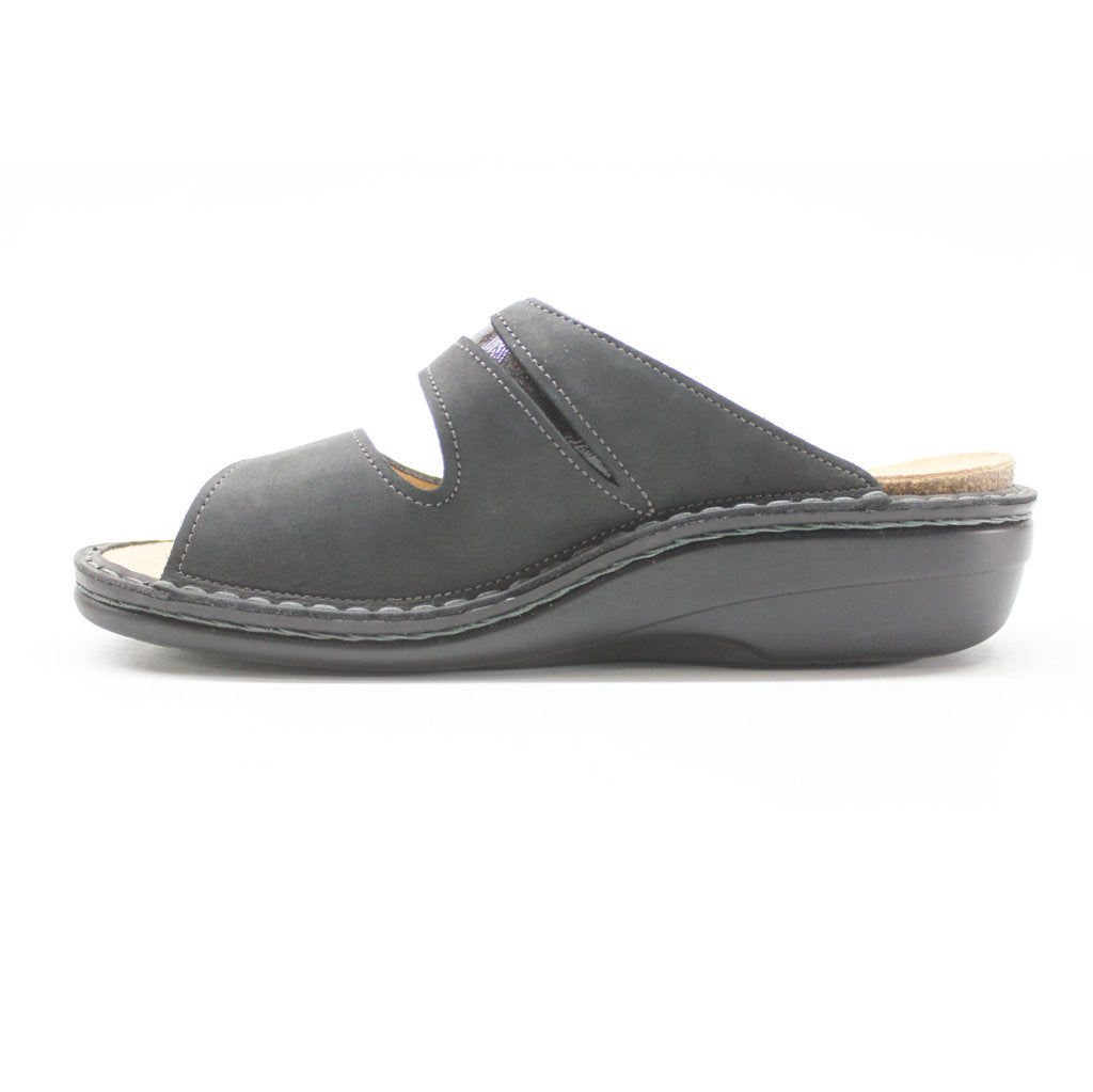 Finn Comfort Mira Black Buggy Womens Leather Sandals - UK 4