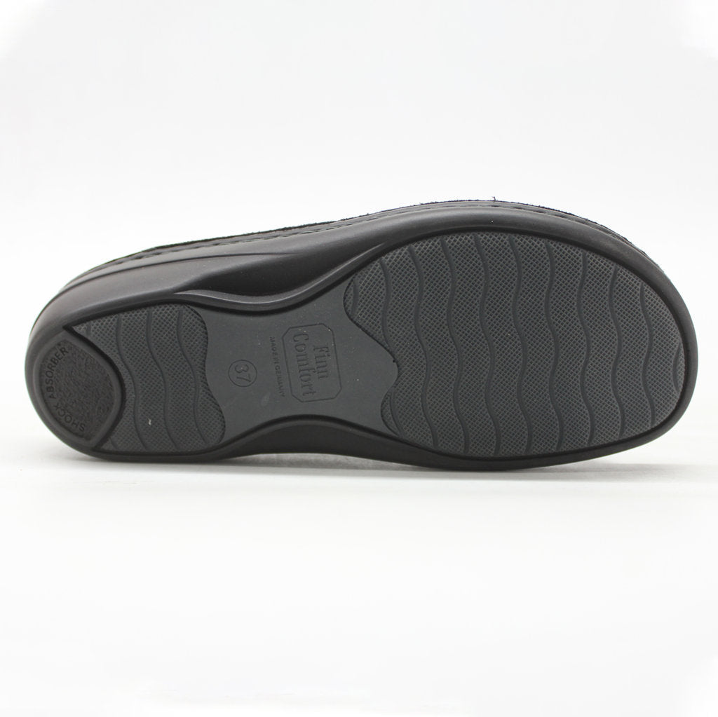 Finn Comfort Mira Black Buggy Womens Leather Sandals - UK 4