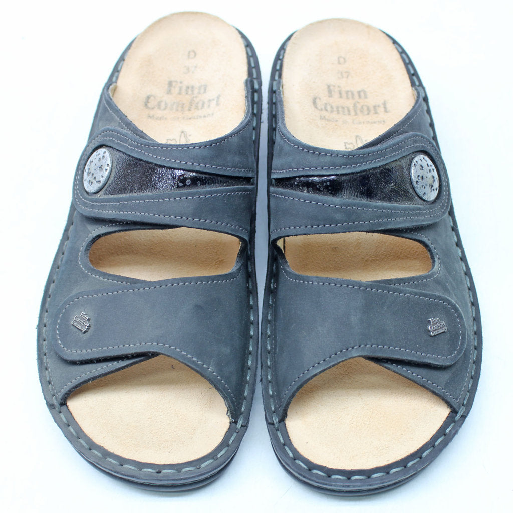 Finn Comfort Mira Black Buggy Womens Leather Sandals - UK 4