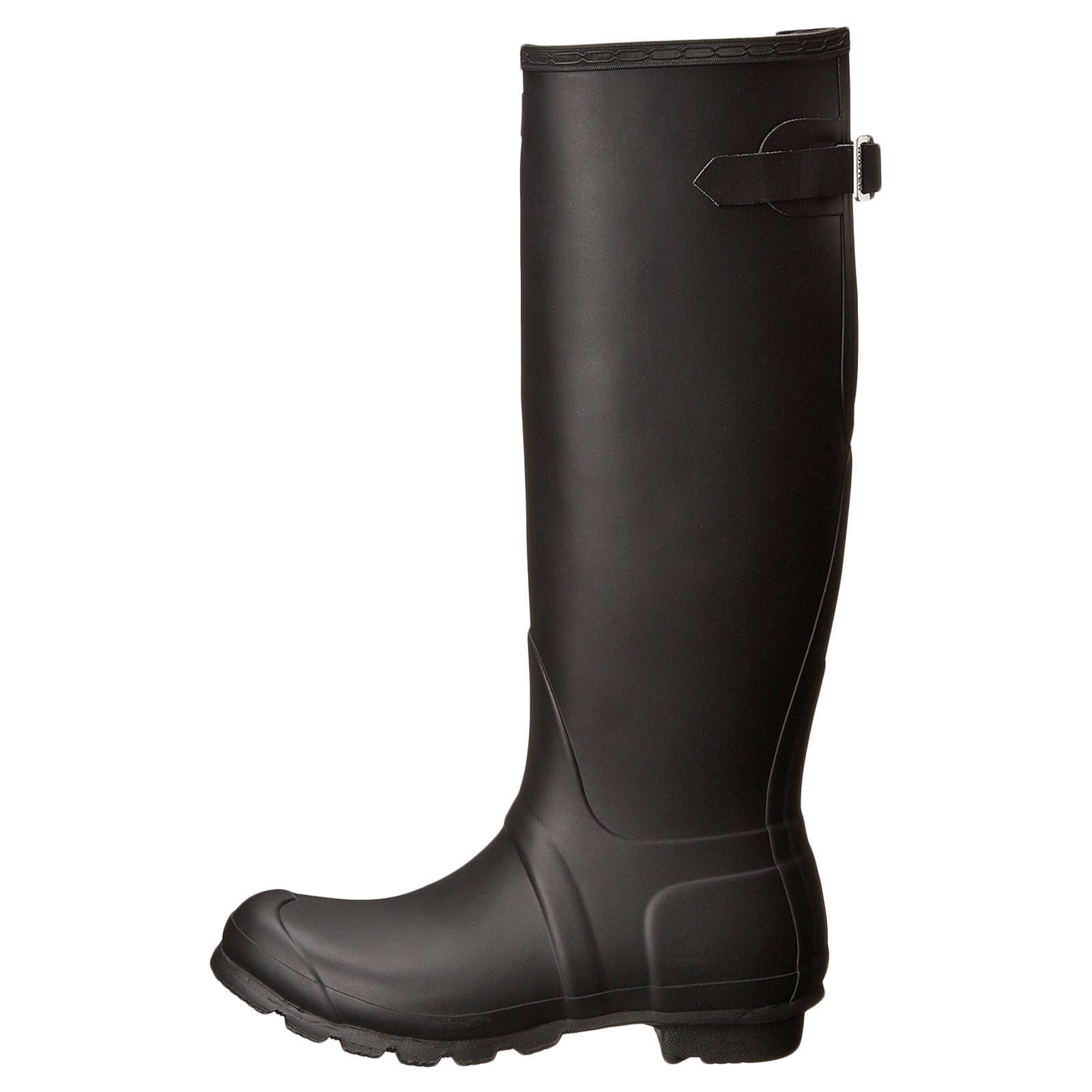 Hunter Original Back Adjustable Rubber Women's Tall Wellington Boots#color_black