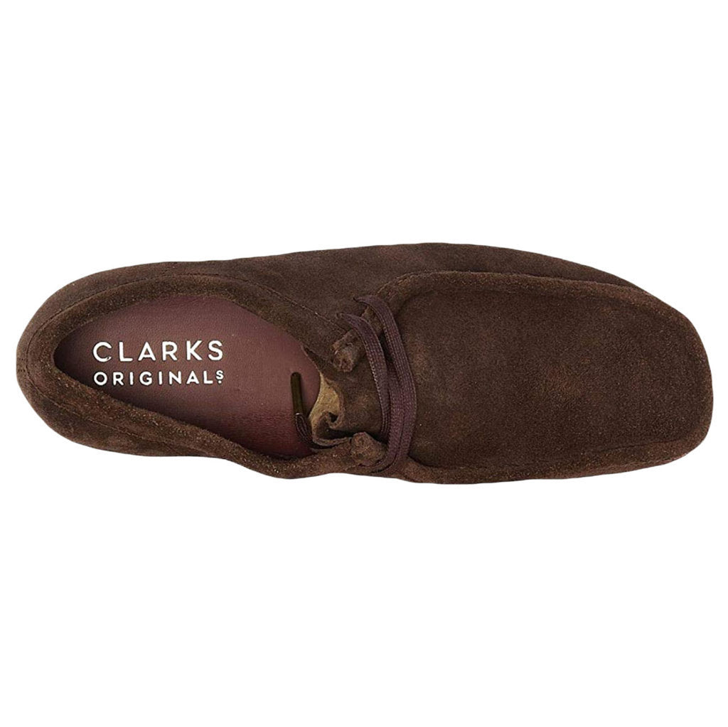 Clarks Originals Wallabee Suede Mens Shoes#color_dark brown