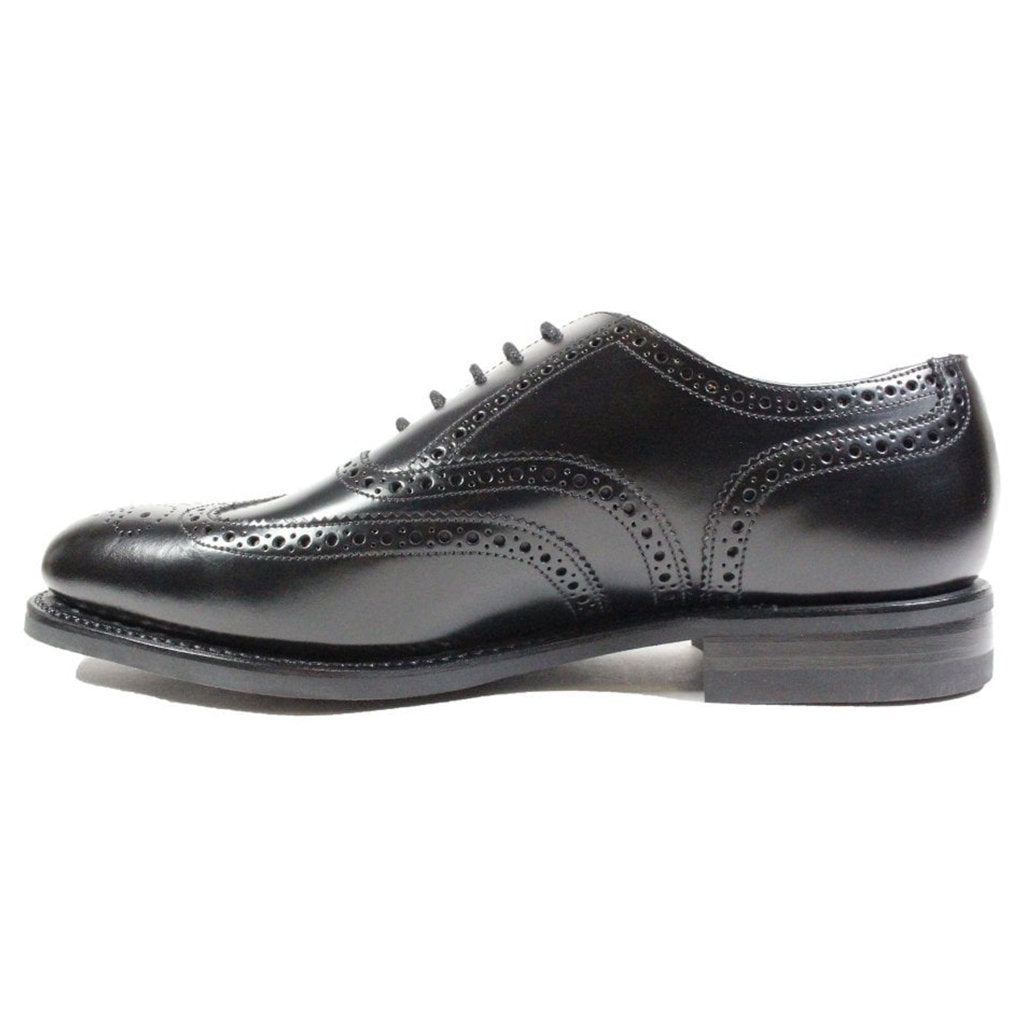 Loake Fearnley Polished Leather Men's Brogue Shoes#color_black