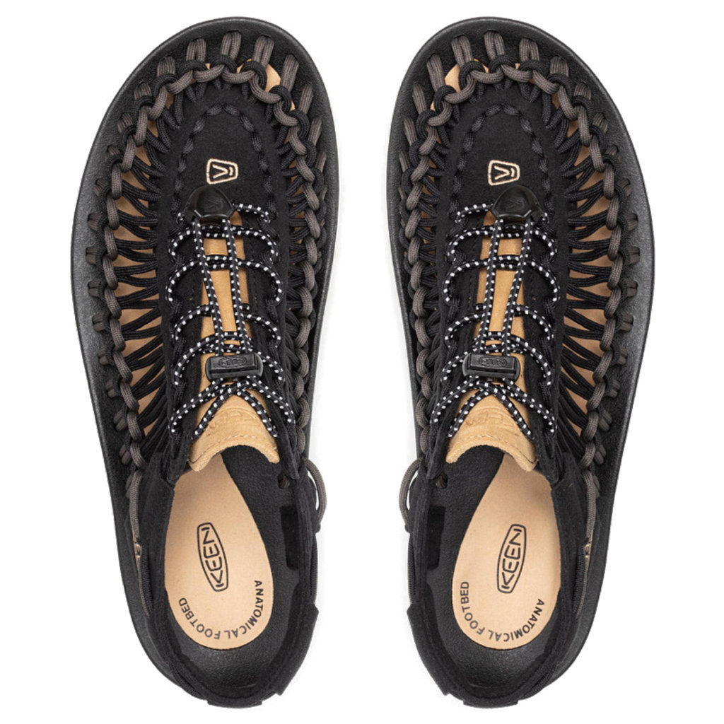 Keen UNEEK Synthetic Textile 2-Cord Monochrome Men's Sandals#color_js raven