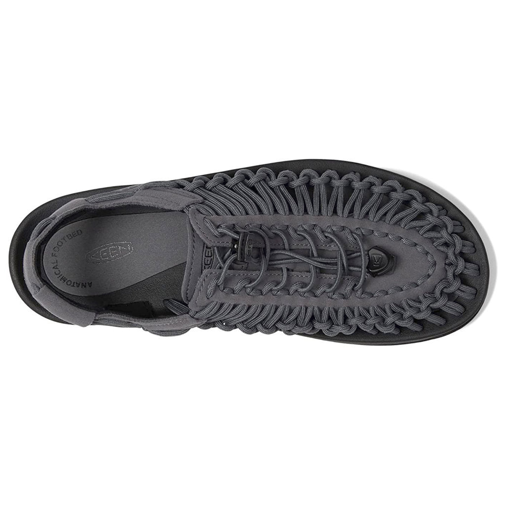Keen UNEEK Synthetic Textile 2-Cord Monochrome Men's Sandals#color_magnet black