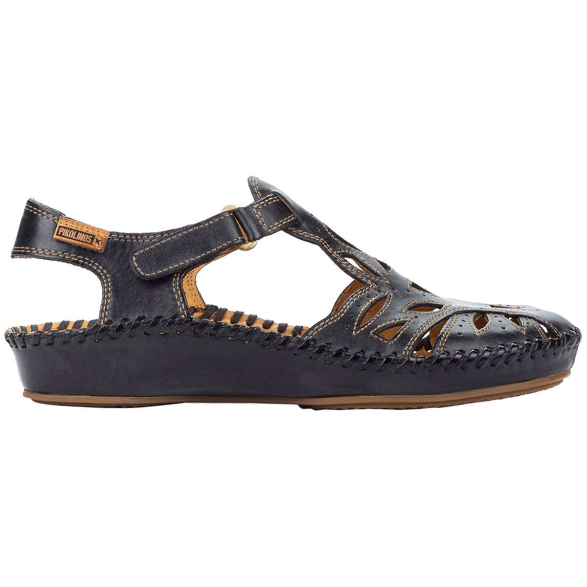 Pikolinos Puerto Vallarta 655-8312 Leather Womens Sandals#color_navy blue