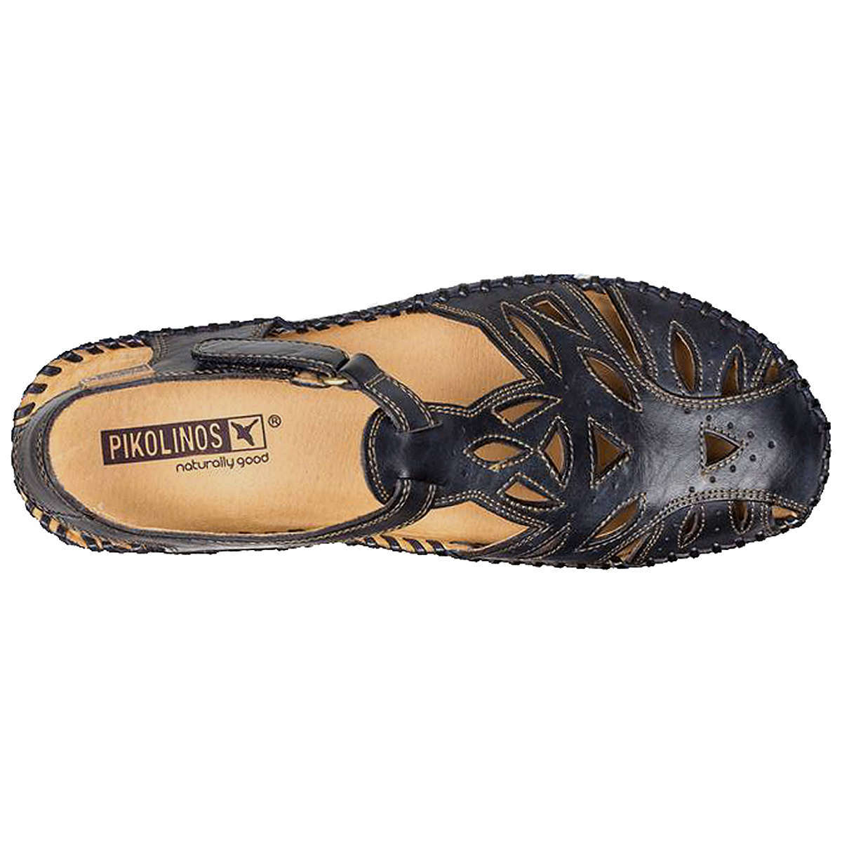 Pikolinos Puerto Vallarta 655-8312 Leather Womens Sandals#color_navy blue