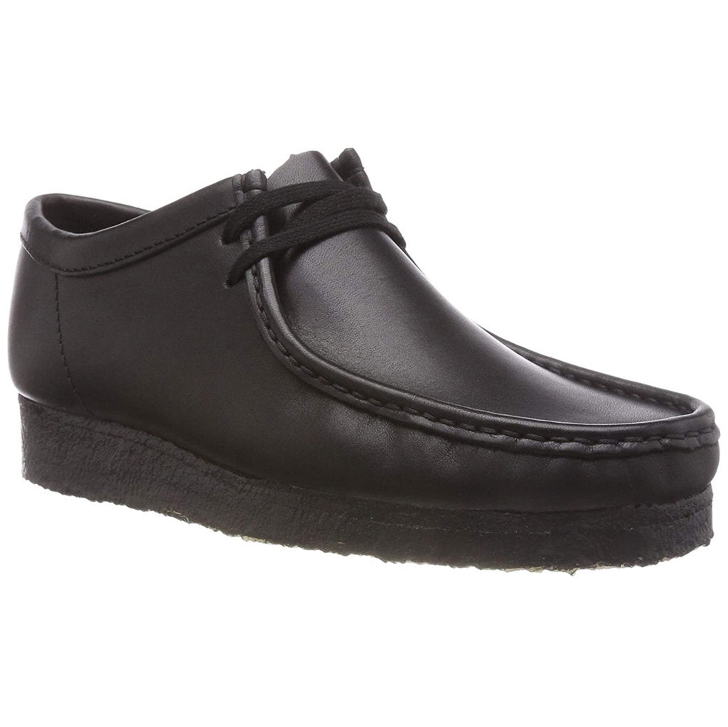 Scarpe Clarks Originals Wallabee Uomo In Pelle Nera - Tacco Piatto, Larghezza Normale, Taglia 41.5 EU