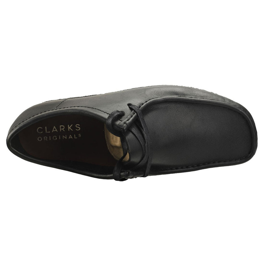 Clarks Originals Wallabee Leather Mens Shoes#color_black black