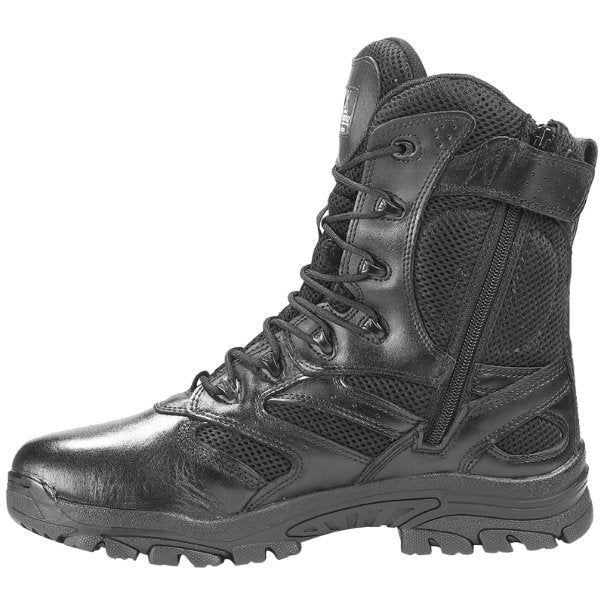 Thorogood Deuce 8 Inch Waterproof Side Zip Leather Men's Tactical Boots#color_black