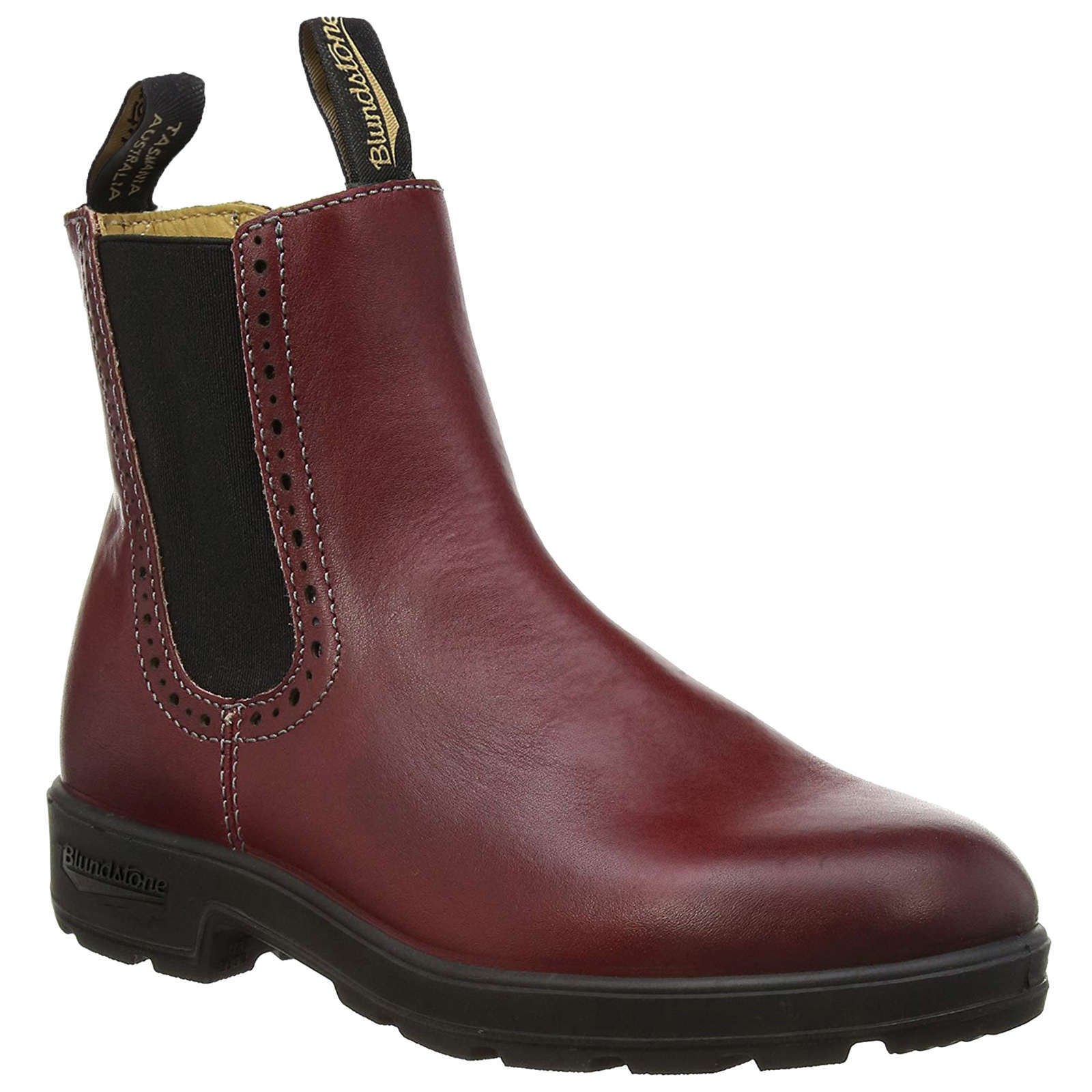 Blundstone 1443 Water-Resistant Leather Unisex Chelsea Boots#color_burgundy rub