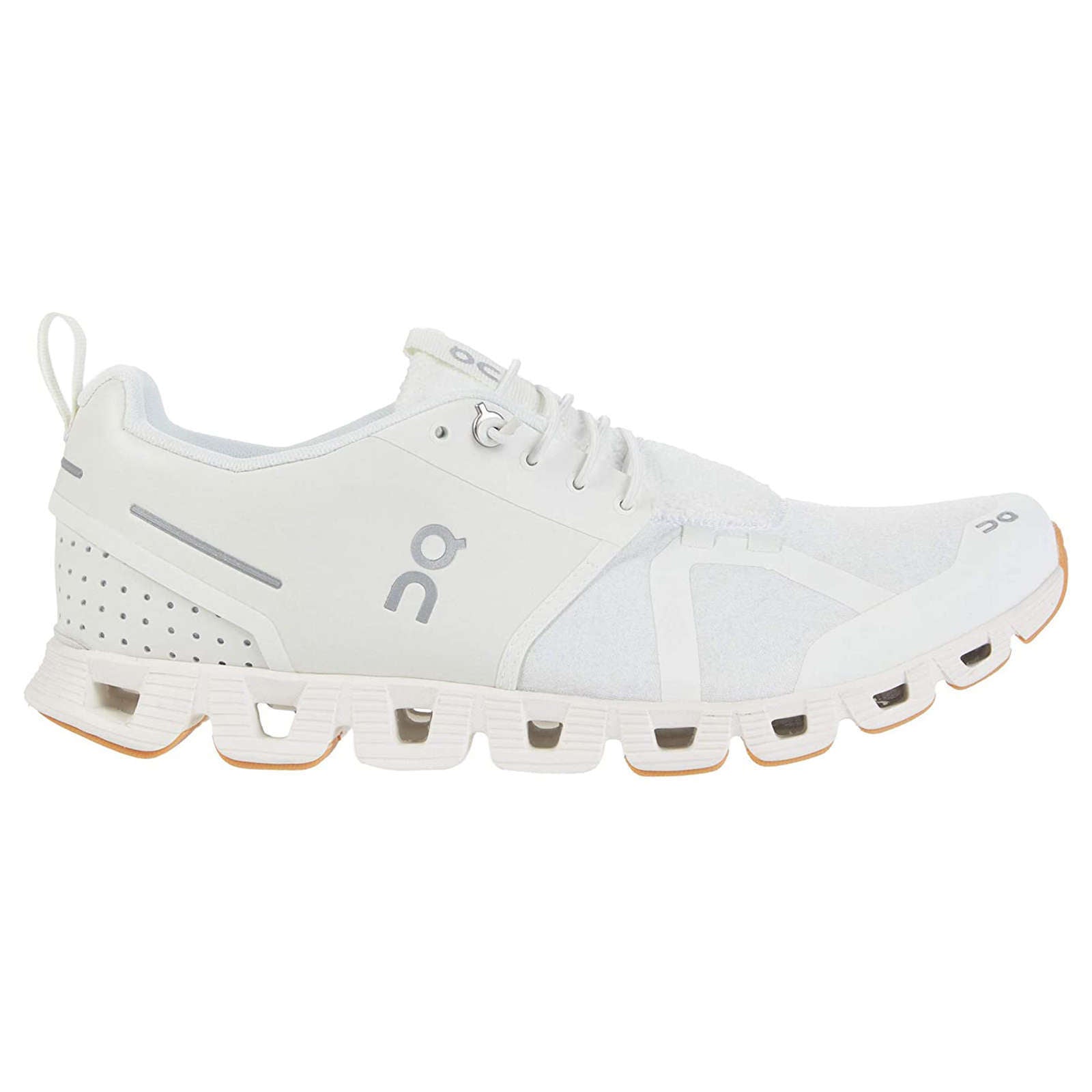 On Cloud Terry Textile Men's Running Shoes#color_white