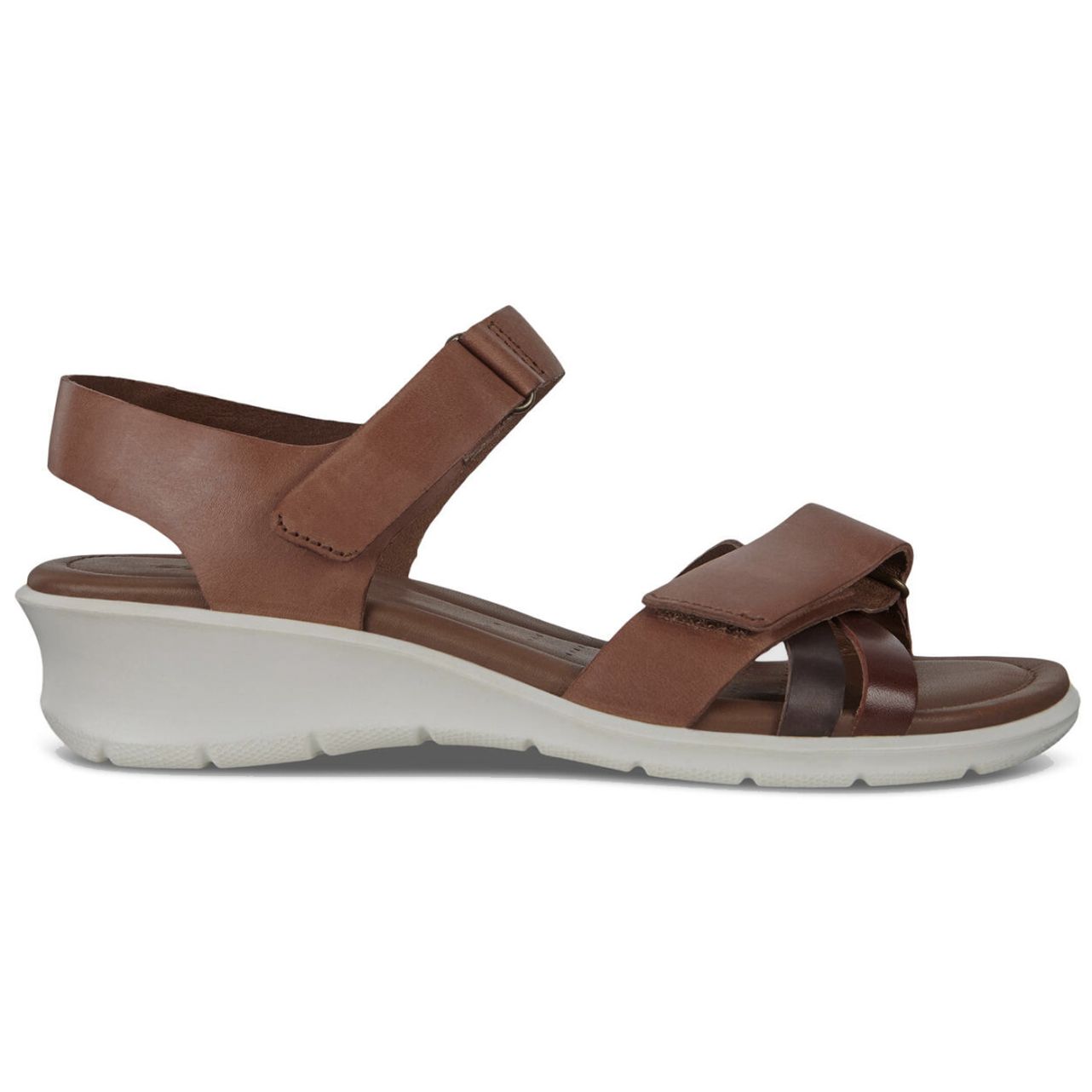 Ecco Felicia 216633 Leather Womens Sandals#color_brandy coffee mahogany