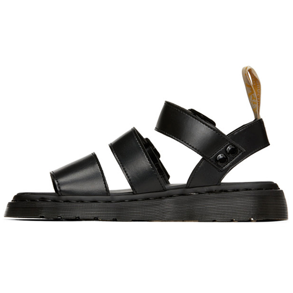 Dr. Martens Gryphon Felix Rub Off Vegan Synthetic Unisex Sandals#color_black