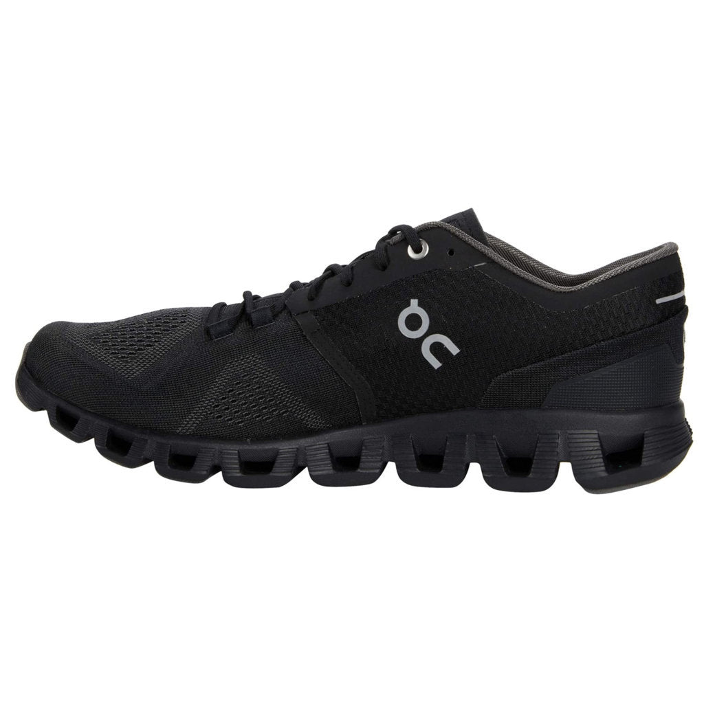 On Running Cloud X Synthetic Textile Mens Trainers#color_black asphalt
