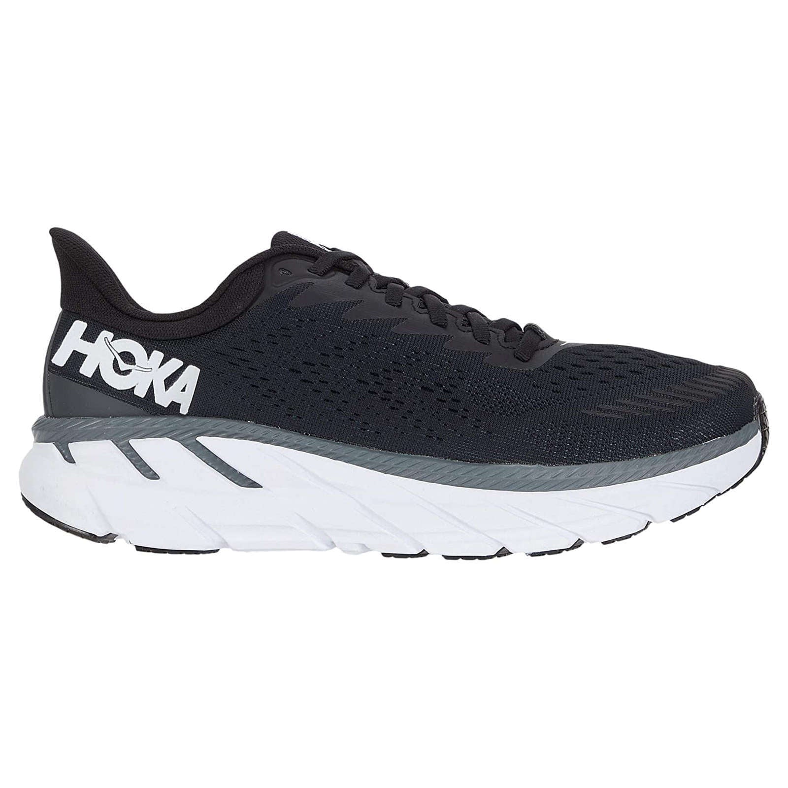 Hoka Clifton 7 Mesh Men's Running Shoes#color_black white