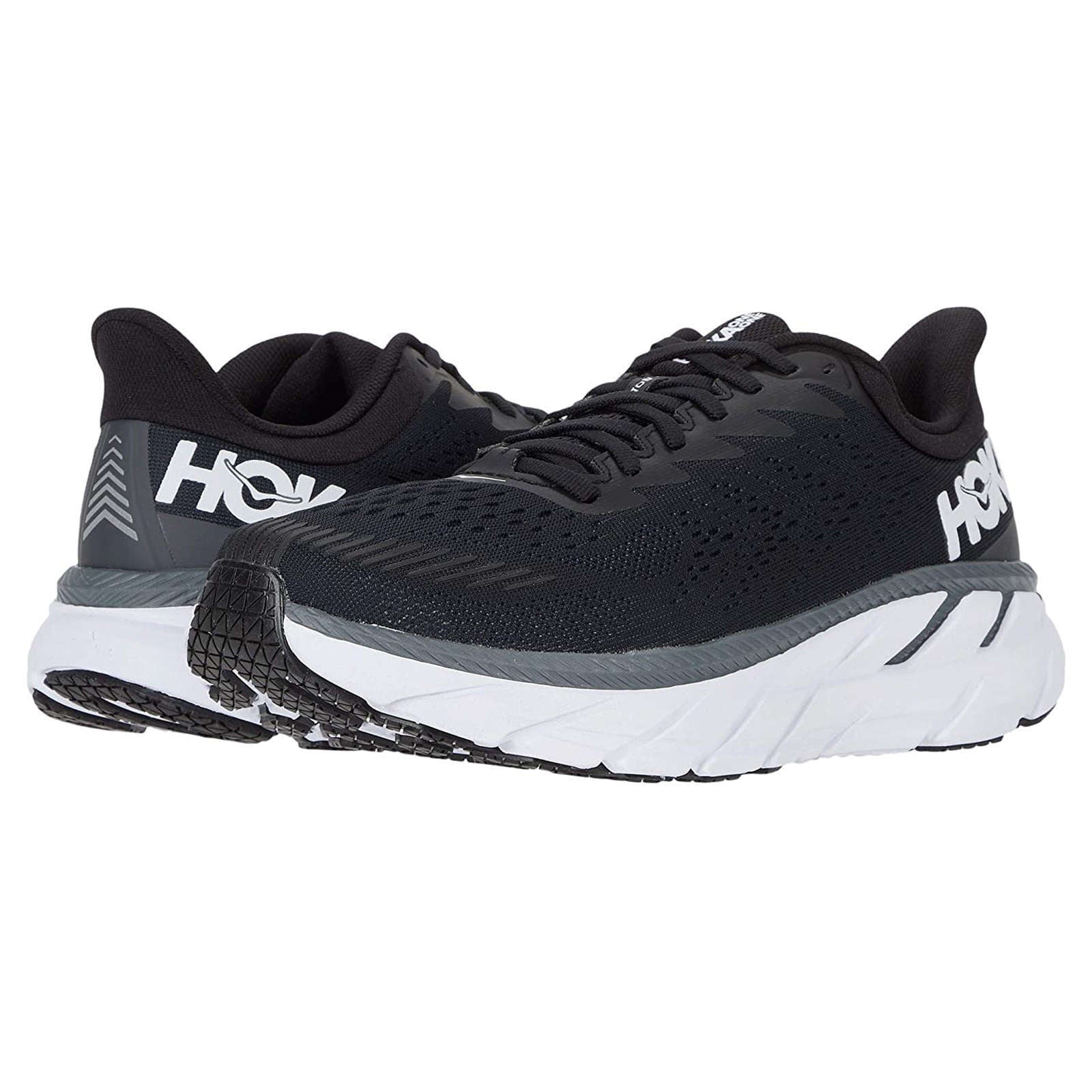 Hoka Clifton 7 Mesh Men's Running Shoes#color_black white